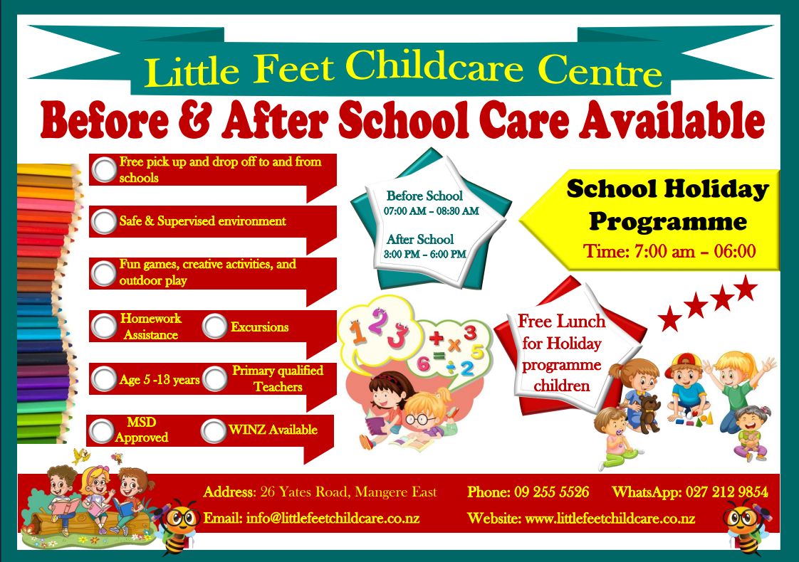 Before and After School Care Facebook ad: Good Morning Parents/Whānau