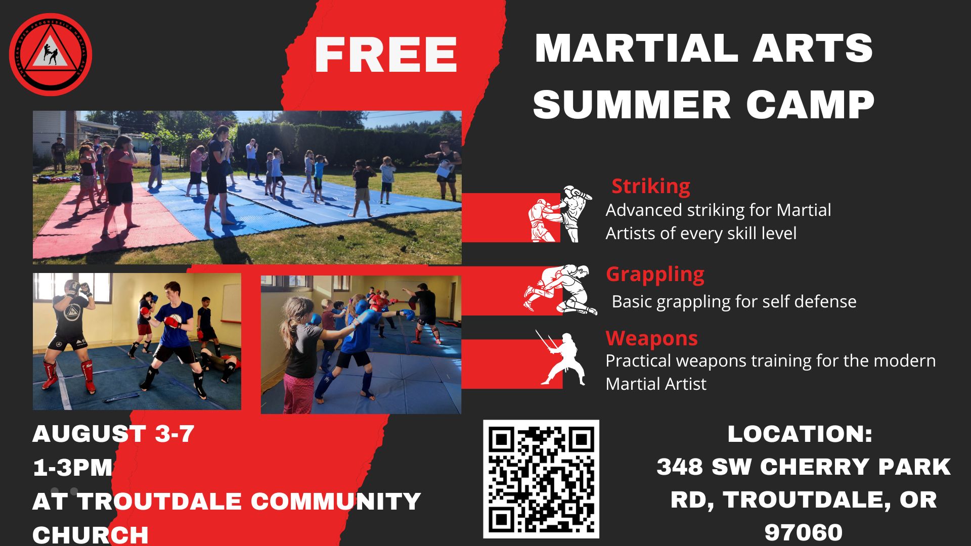 American Open Progressive Martial Arts Facebook ad