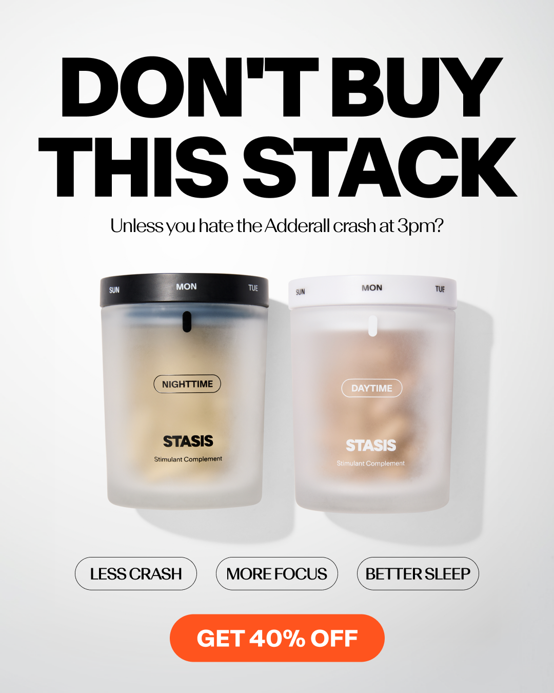 Stasis Facebook ad