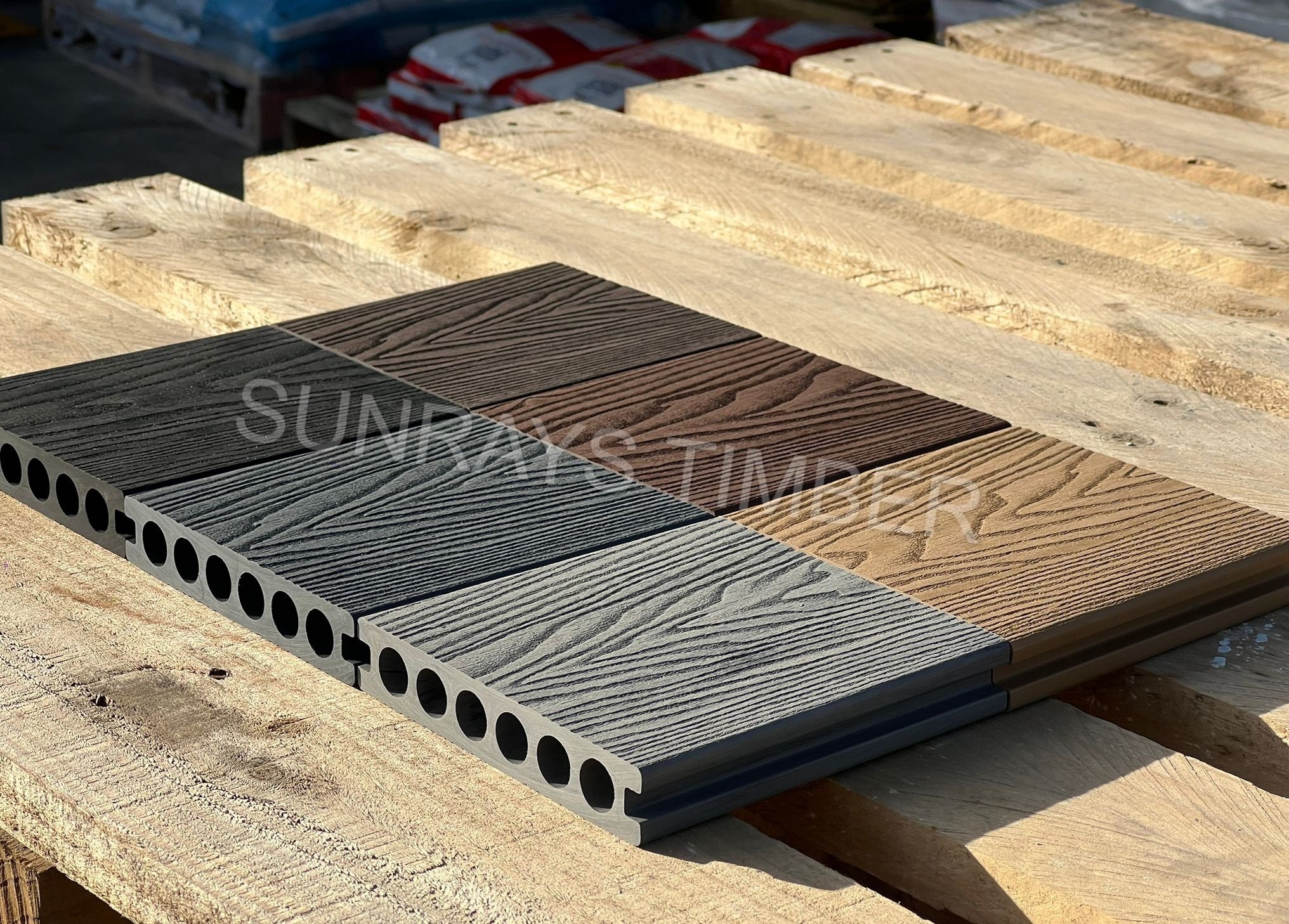 Sunrays Timber Facebook ad: Premium Composite Decking - LOW PRICE- High Quality