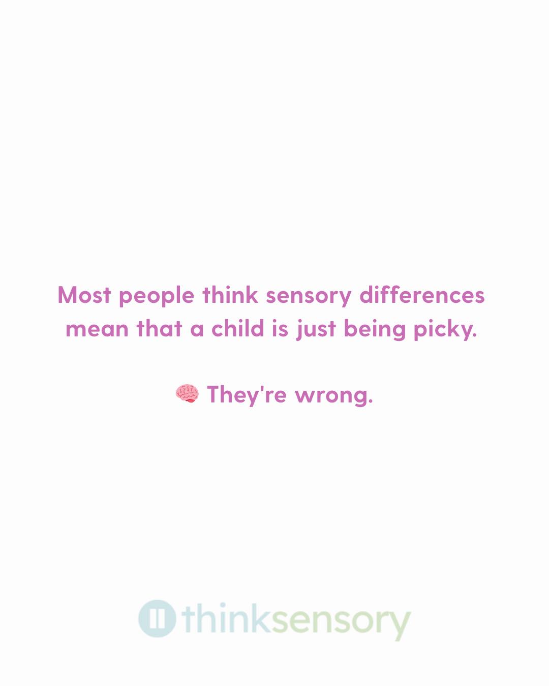 Think Sensory Facebook ad: If you've ever been told your child is…