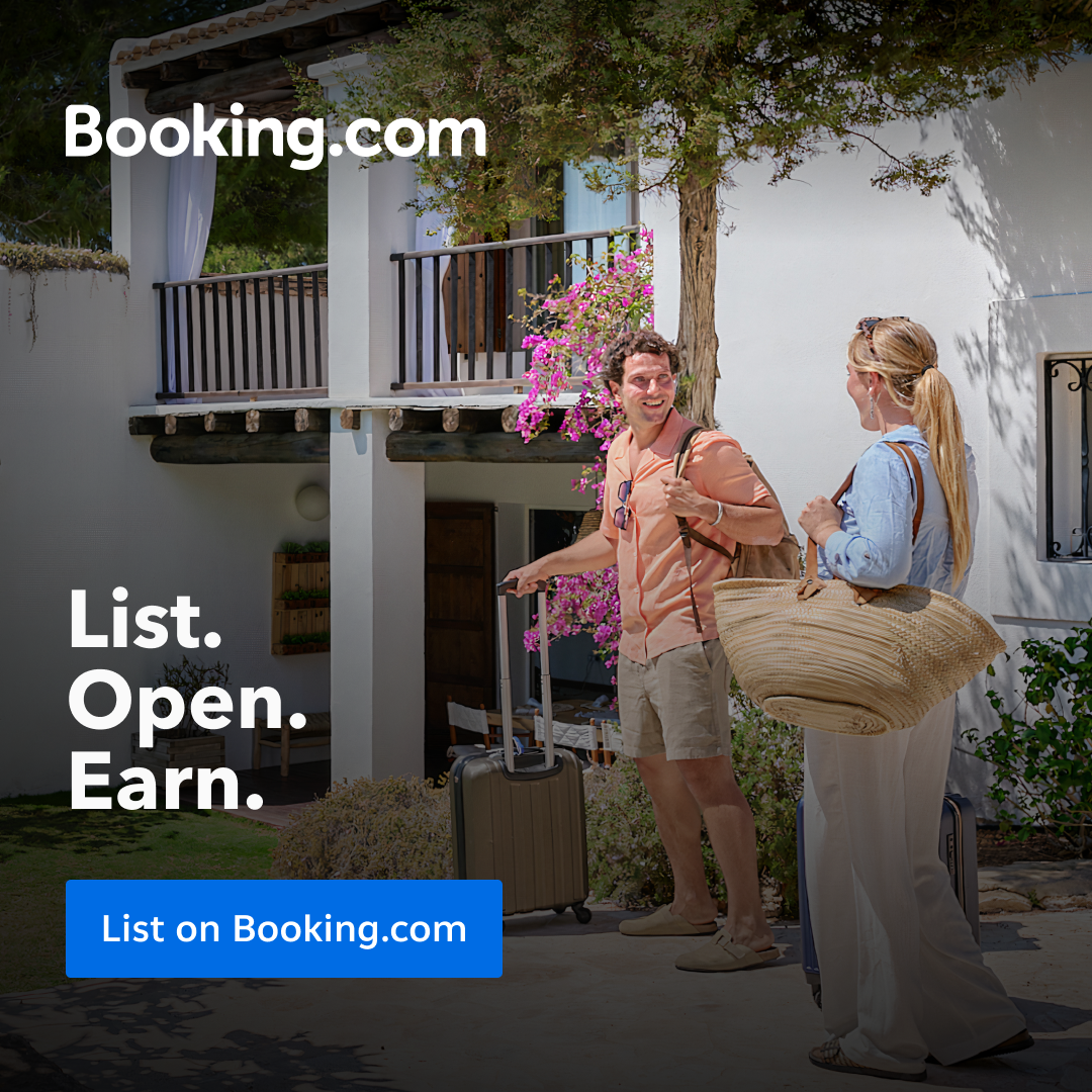 Booking.com Facebook ad: Add a new revenue stream in a few clicks