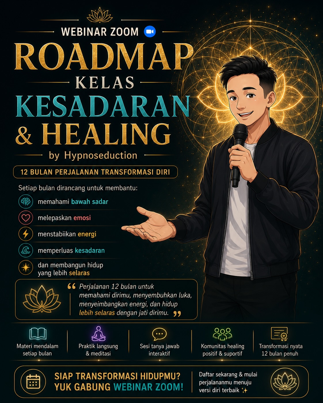 Hypnoseduction Facebook ad: 12 BULAN UNTUK KEMBALI SELARAS DENGAN DIRIMU