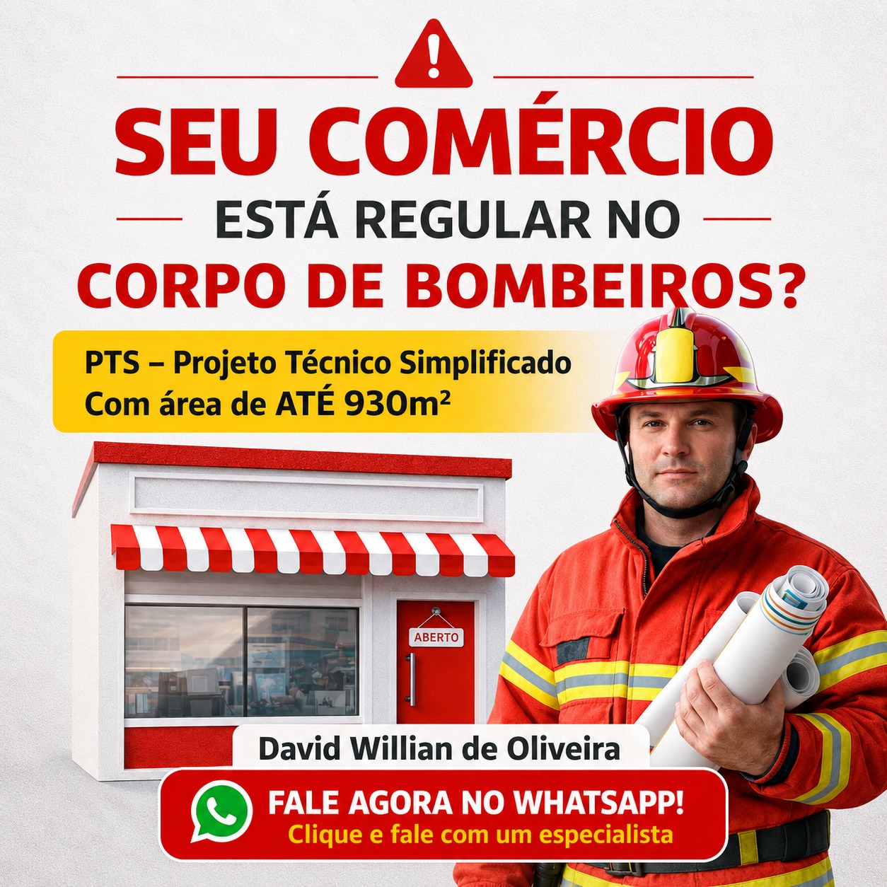 DWO Engenharia Facebook ad: Regularize seu comércio