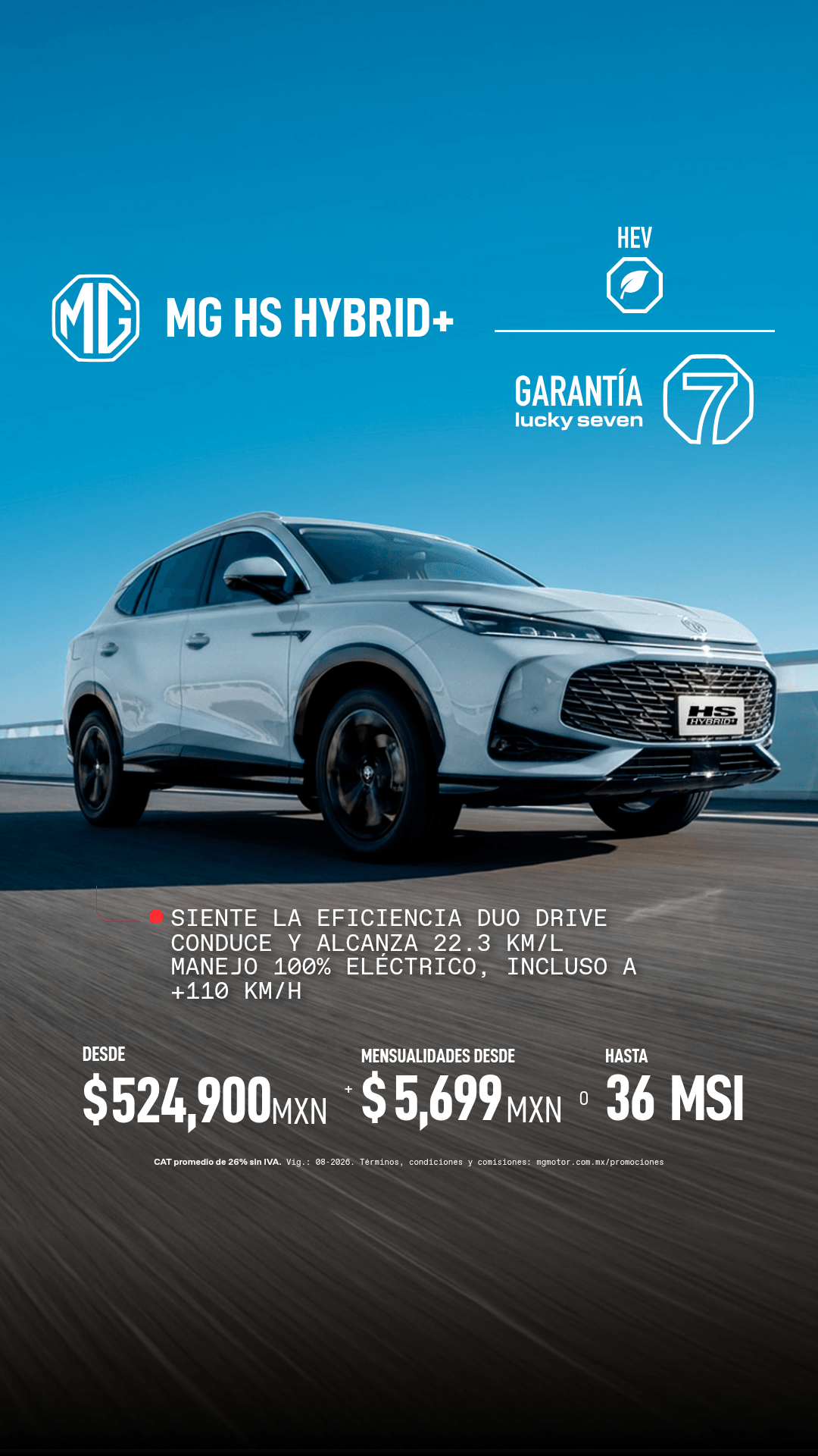MG México Facebook ad from Aug 10, 2026