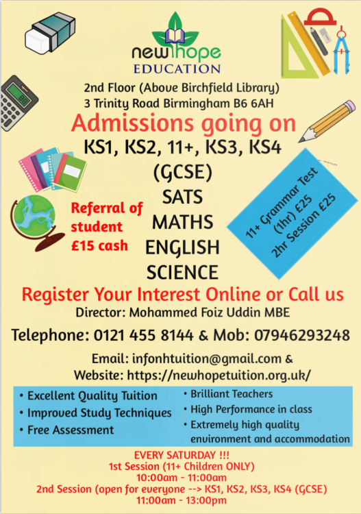 New Hope Education Facebook ad: High quality, structured tuition delivered by fully…