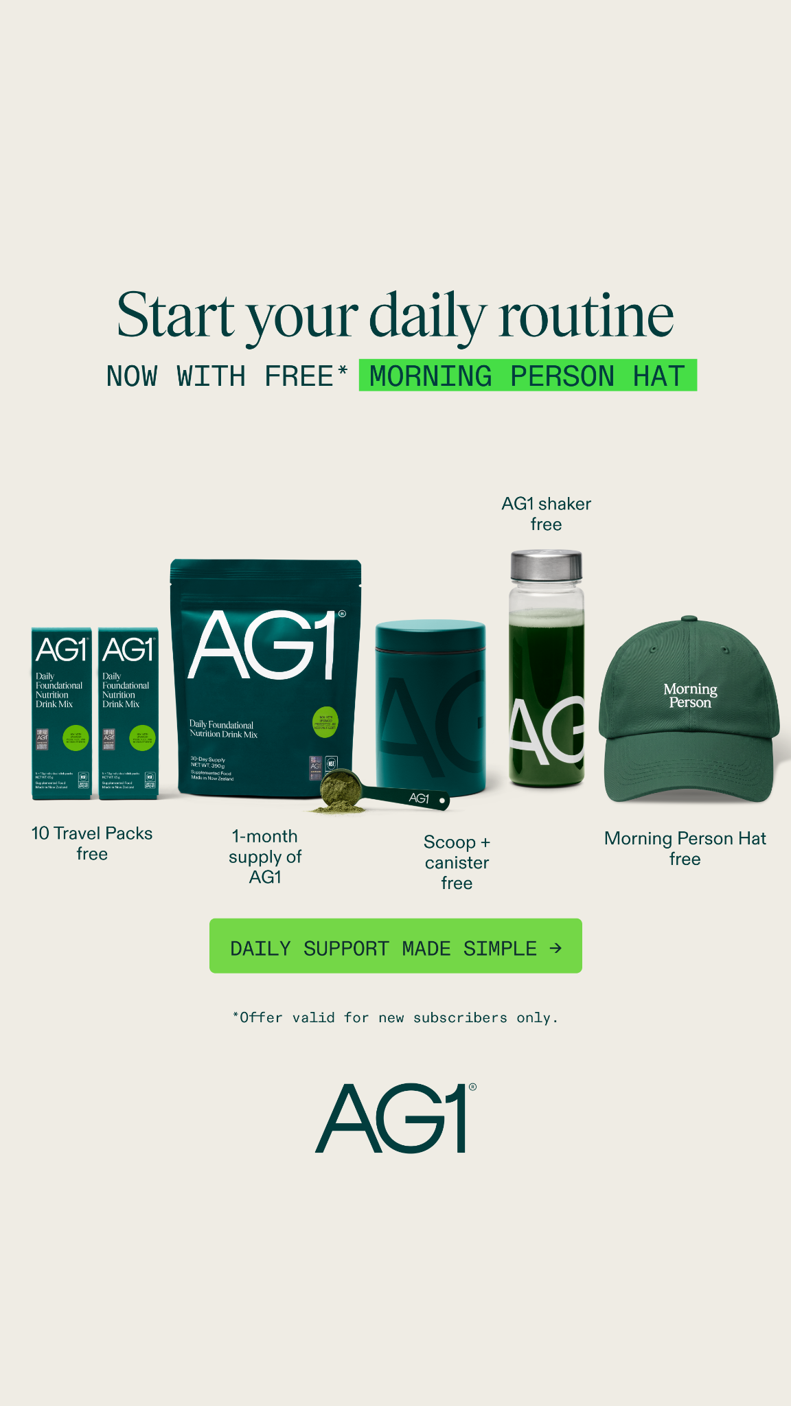 AG1 by Athletic Greens Facebook ad