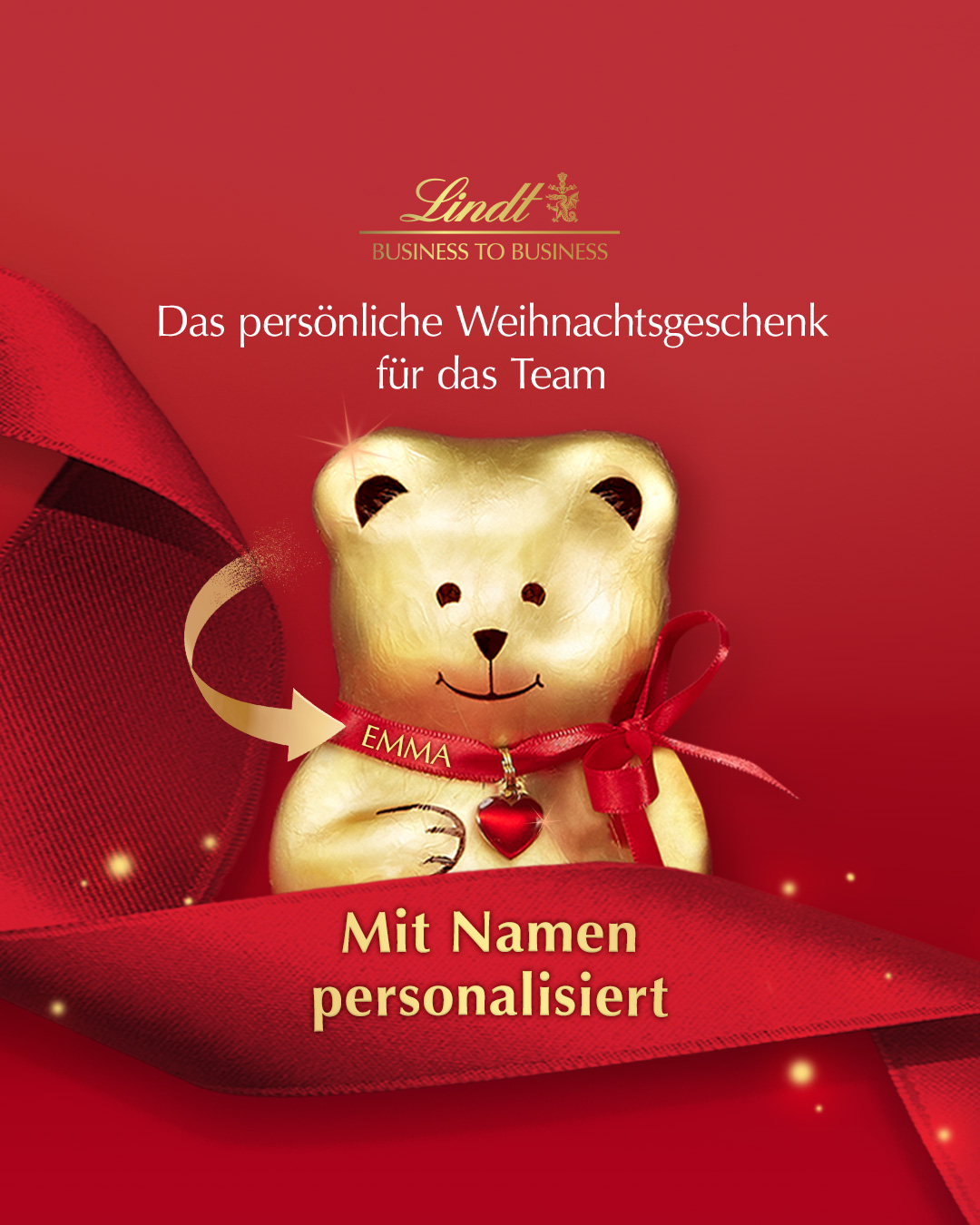 Lindt Facebook ad: Geschenke für Mitarbeitende