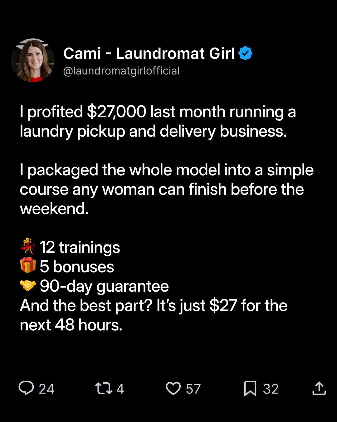 Laundromatgirlofficial Facebook ad