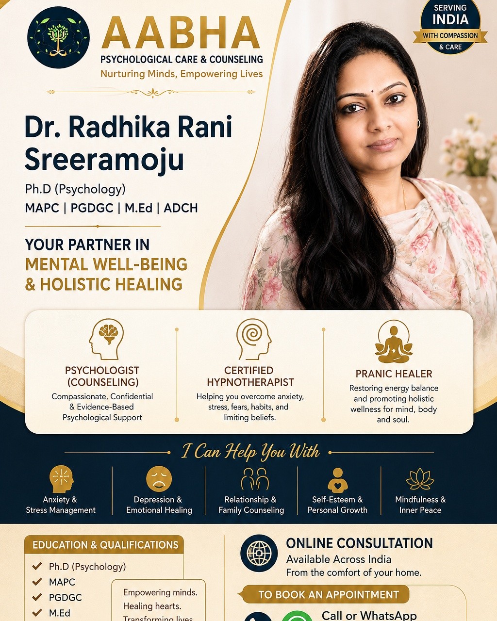 Aabha Psychological care and Counselling Facebook ad: Home - Aabha