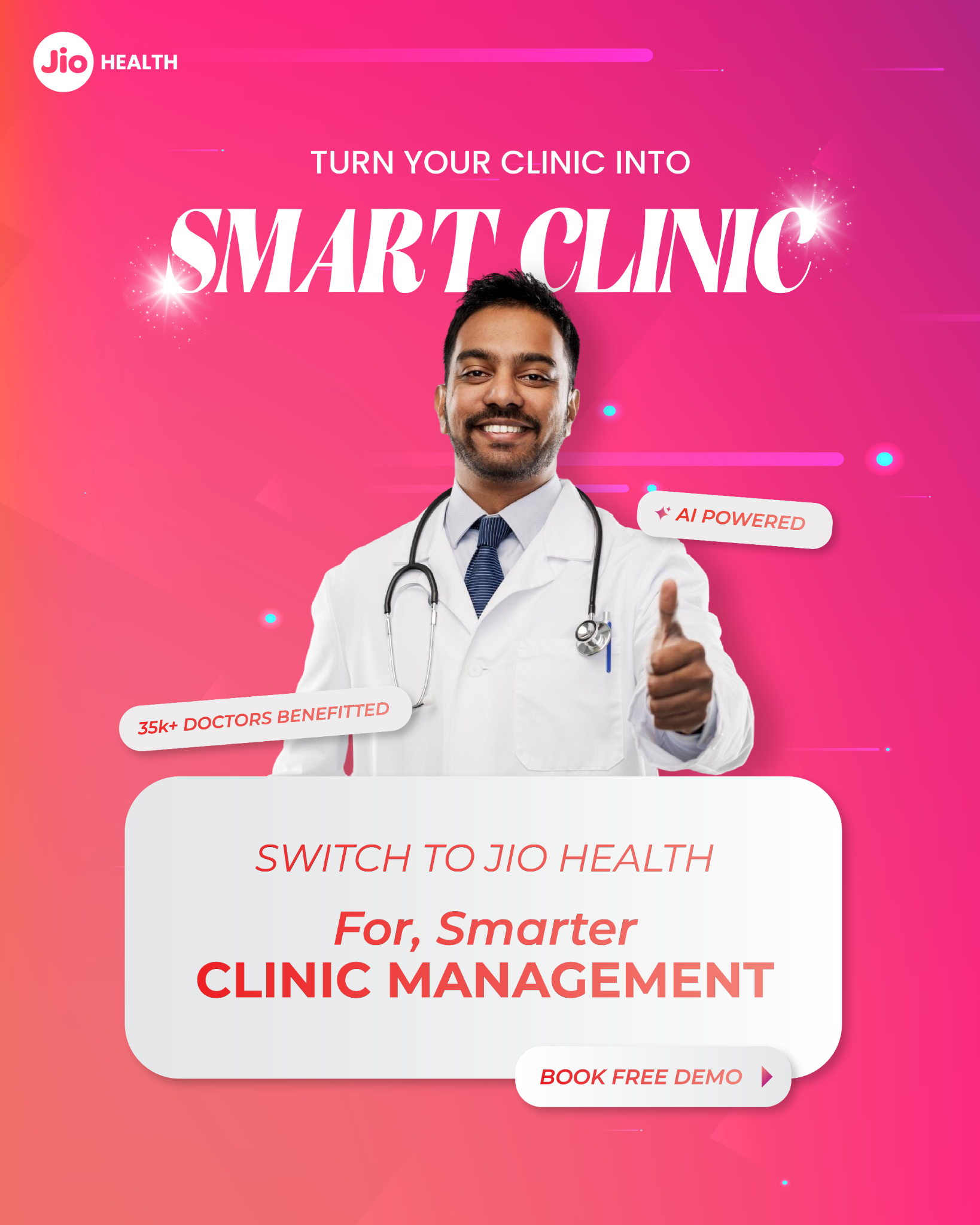 Jio Health - Clinic Management Software Facebook ad