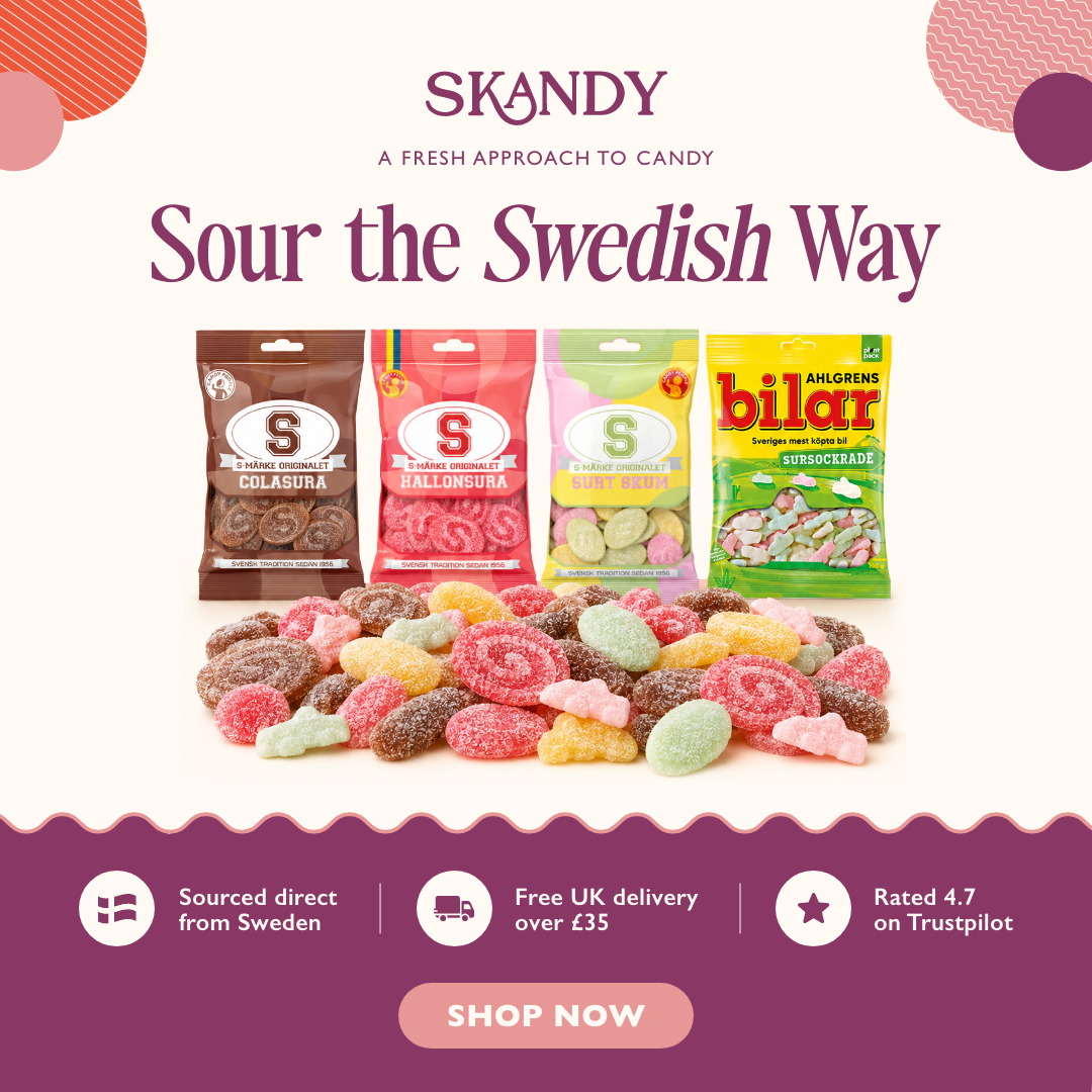 Skandy.uk Facebook ad: Swedish Sour Mix, 400g