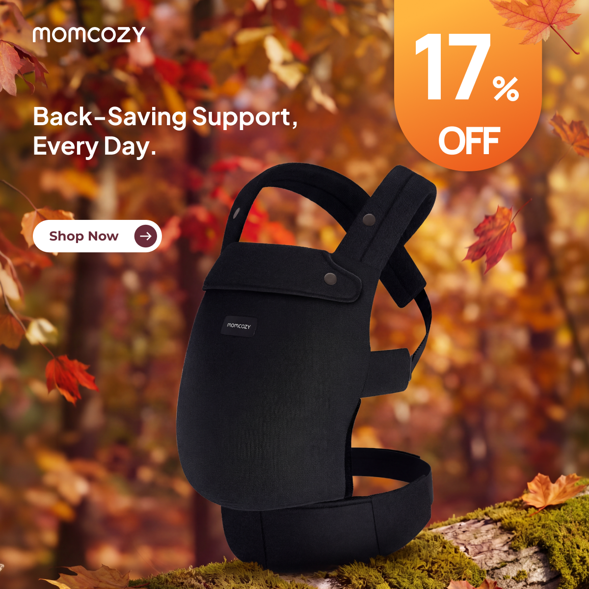 Momcozy Facebook ad: 17% OFF for Fall Prime Day!