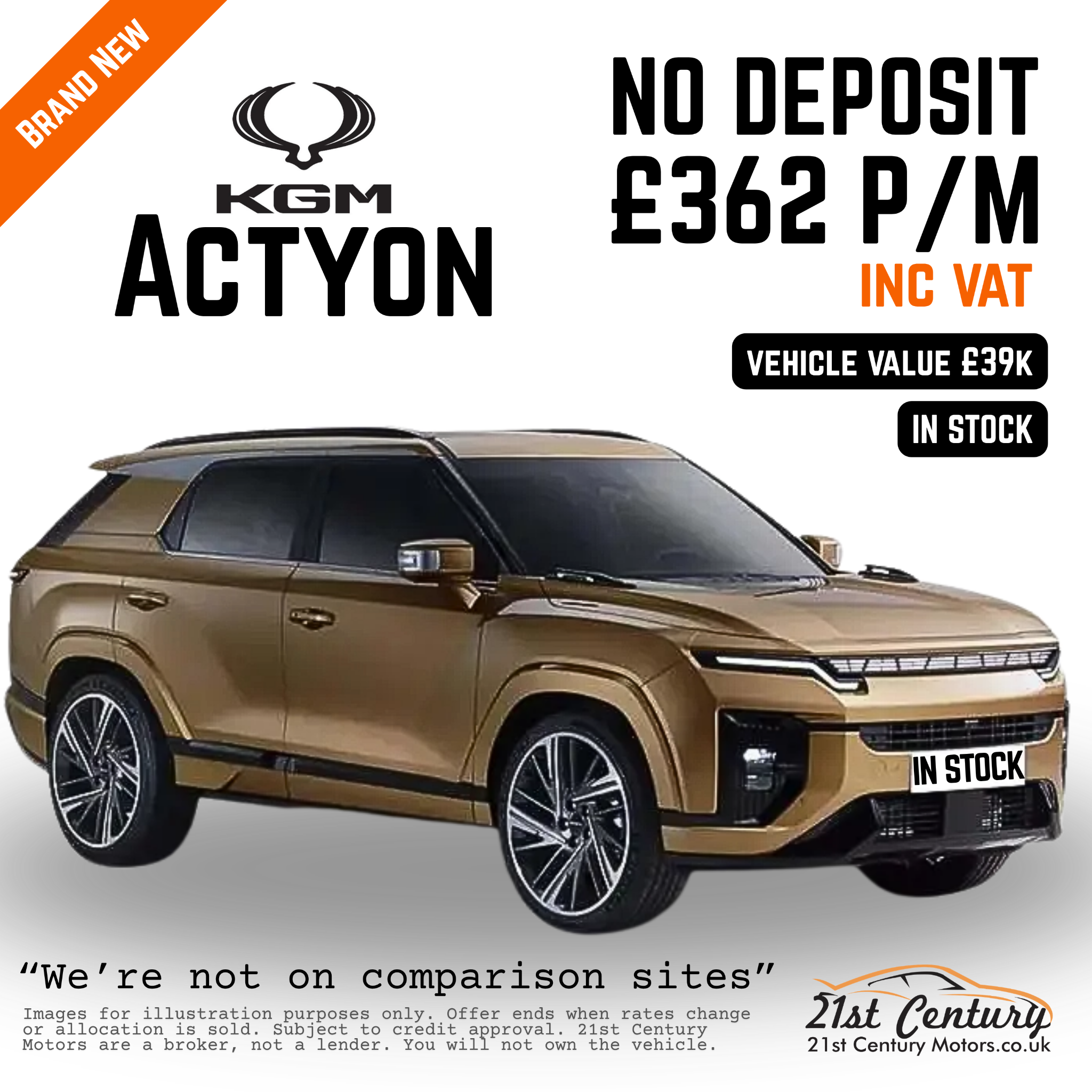 21st Century Motors - Car & Van Leasing Facebook ad: No deposit £362 pcm