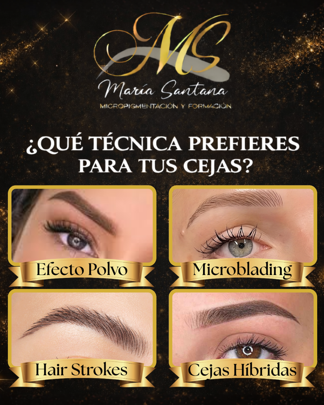 María Santana Micropigmentación y Formación Facebook ad: ¿Qué técnica de cejas es perfecta para ti?