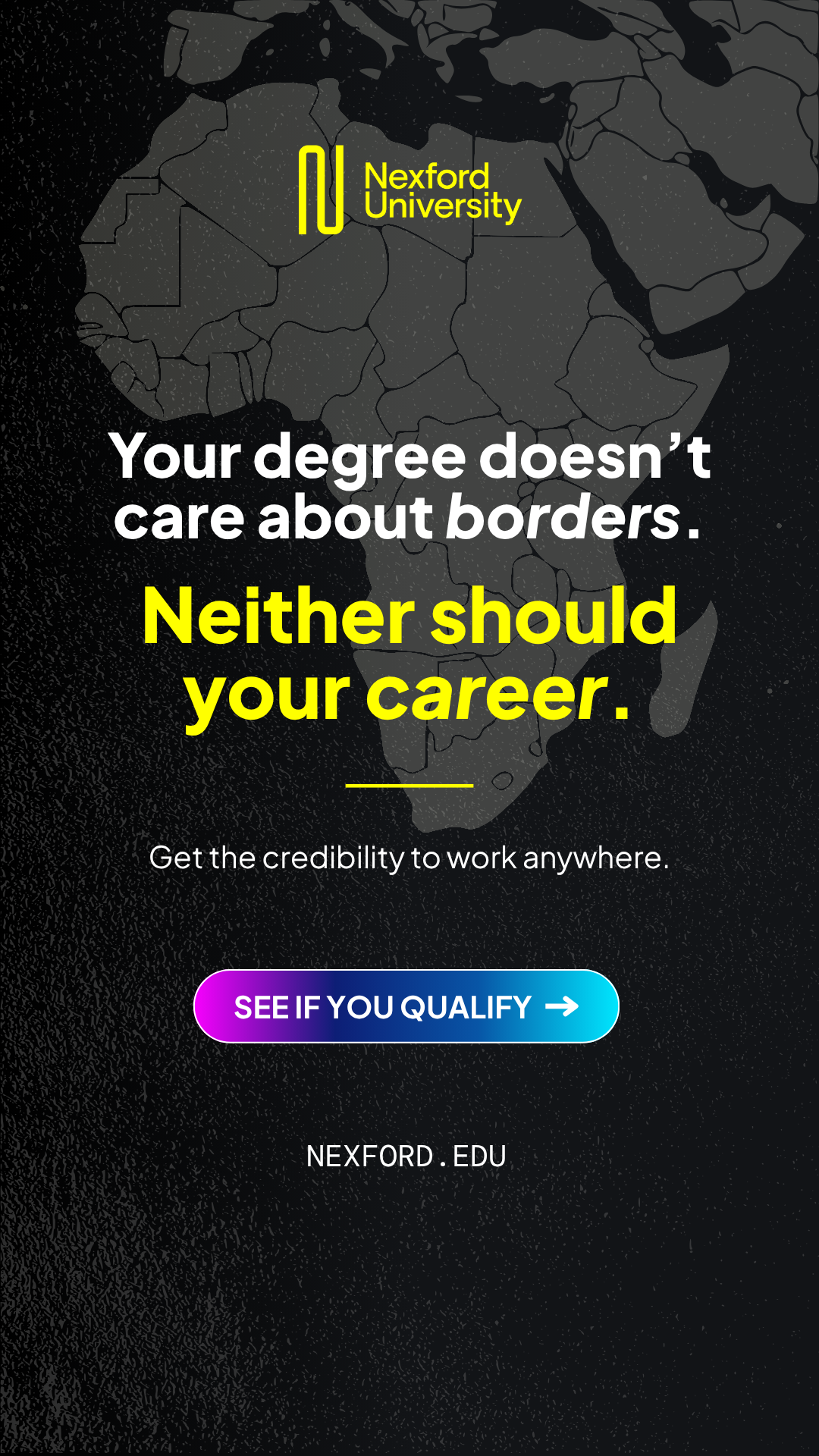 Nexford University Facebook ad