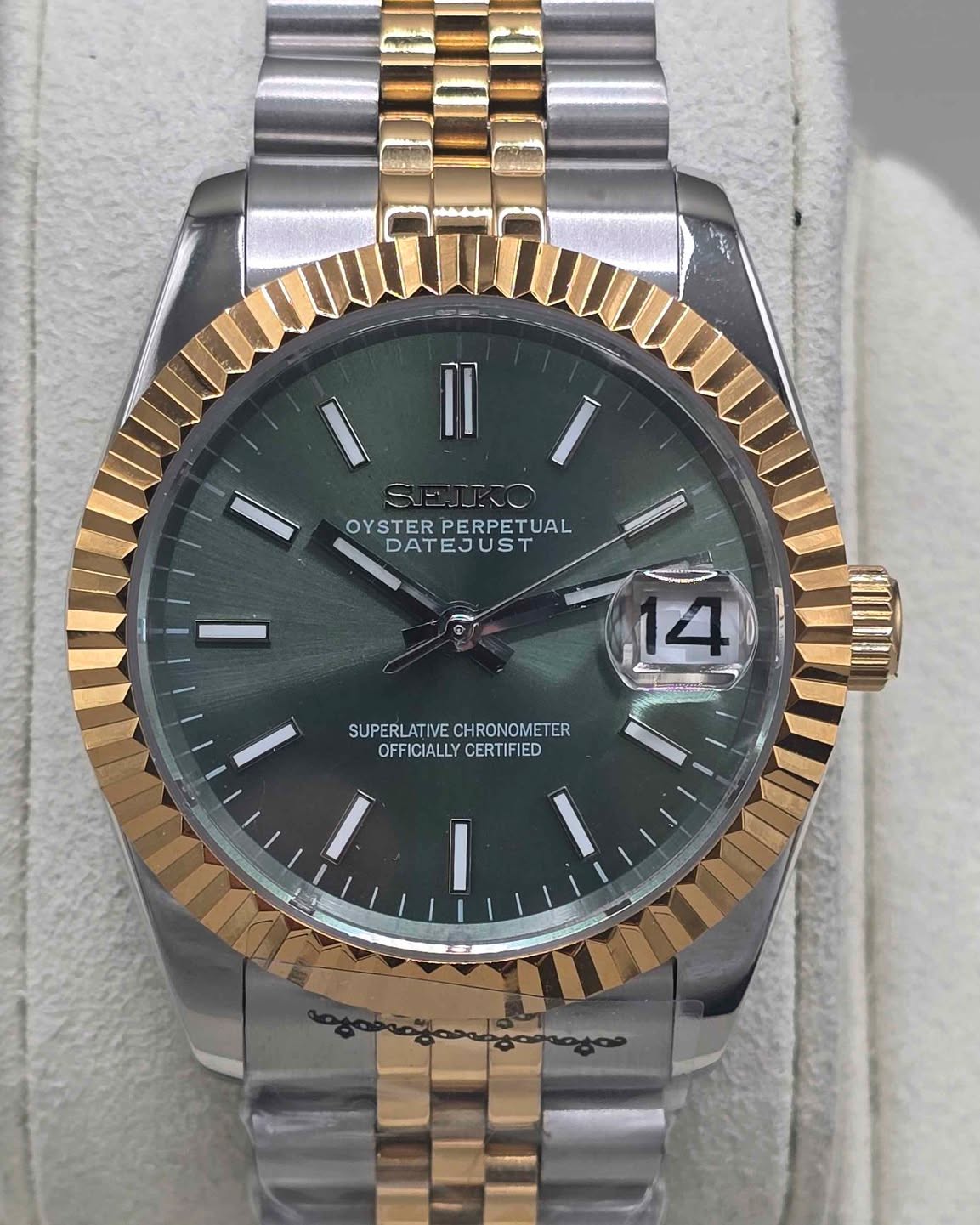 Erik Zwillinger Facebook ad: Just the date Olive! Custom NH35 Japenese movement Mens…