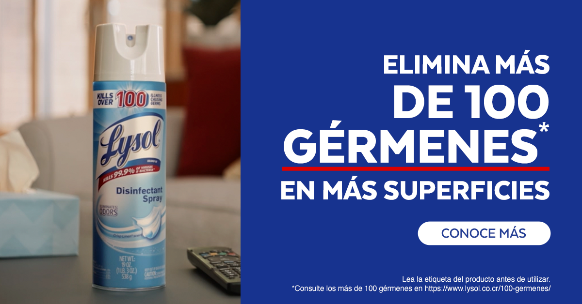 Lysol Centroamérica Facebook ad from May 7, 2026