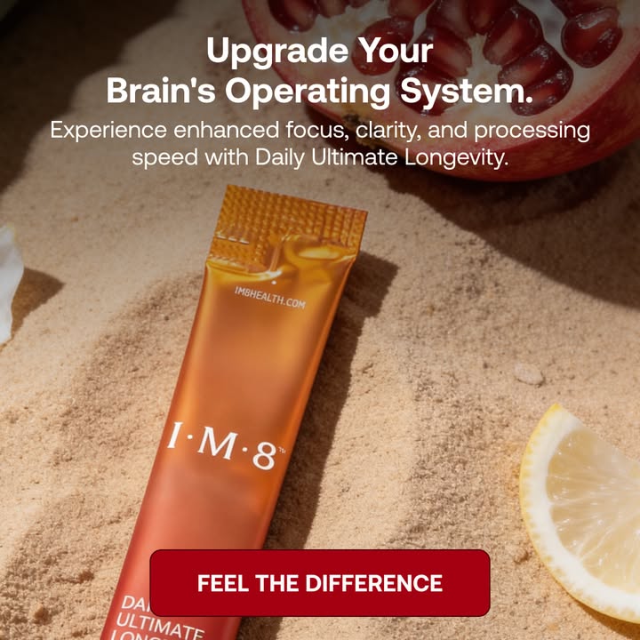 IM8 Global Facebook ad: Longevity Starts at the Cellular Level
