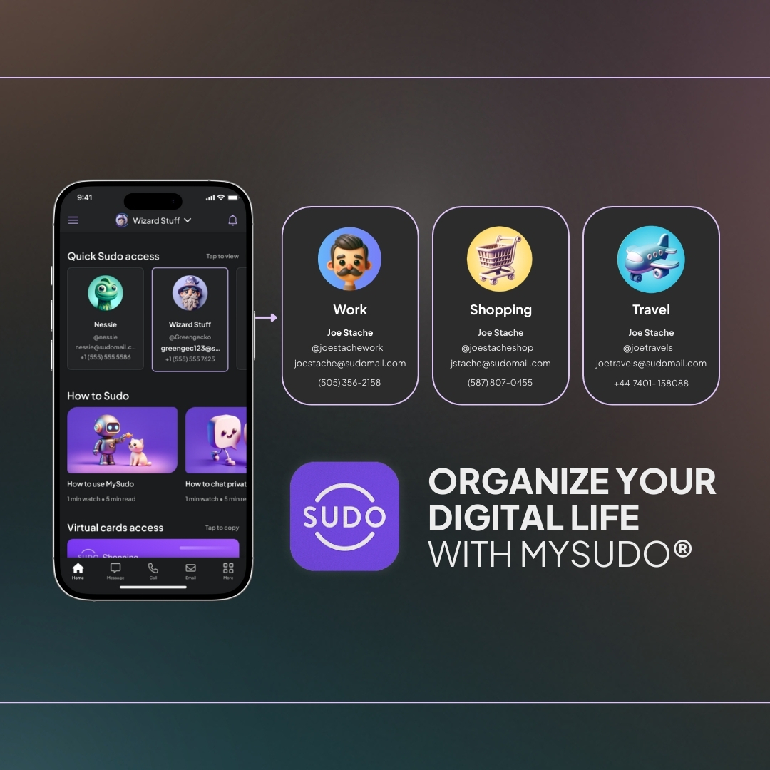Anonyome Labs Facebook ad: Organize Your Digital Life