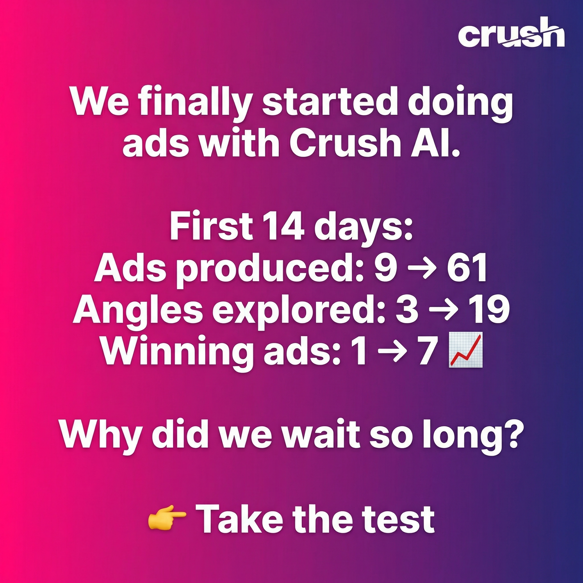 trycrush.ai Facebook ad