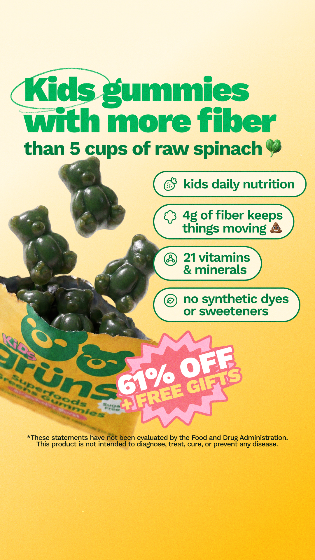 Grüns Kids Facebook ad