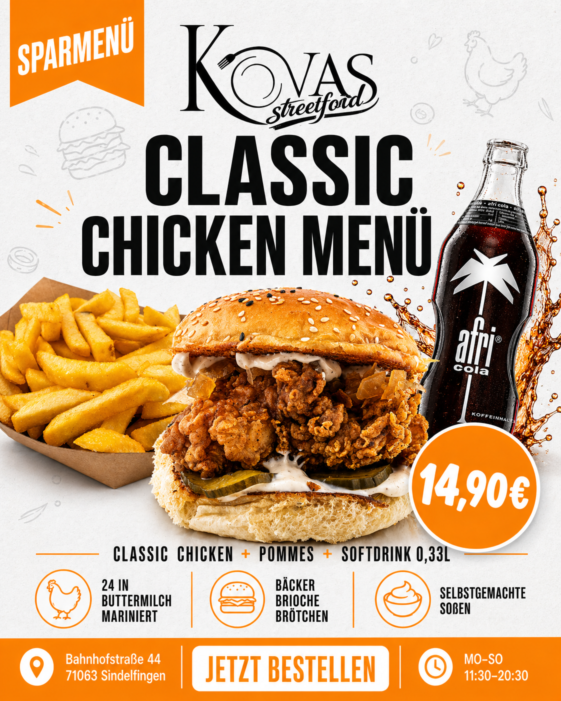 Kovas Streetfood - Cevapcici & Burger Facebook ad from May 27, 2026