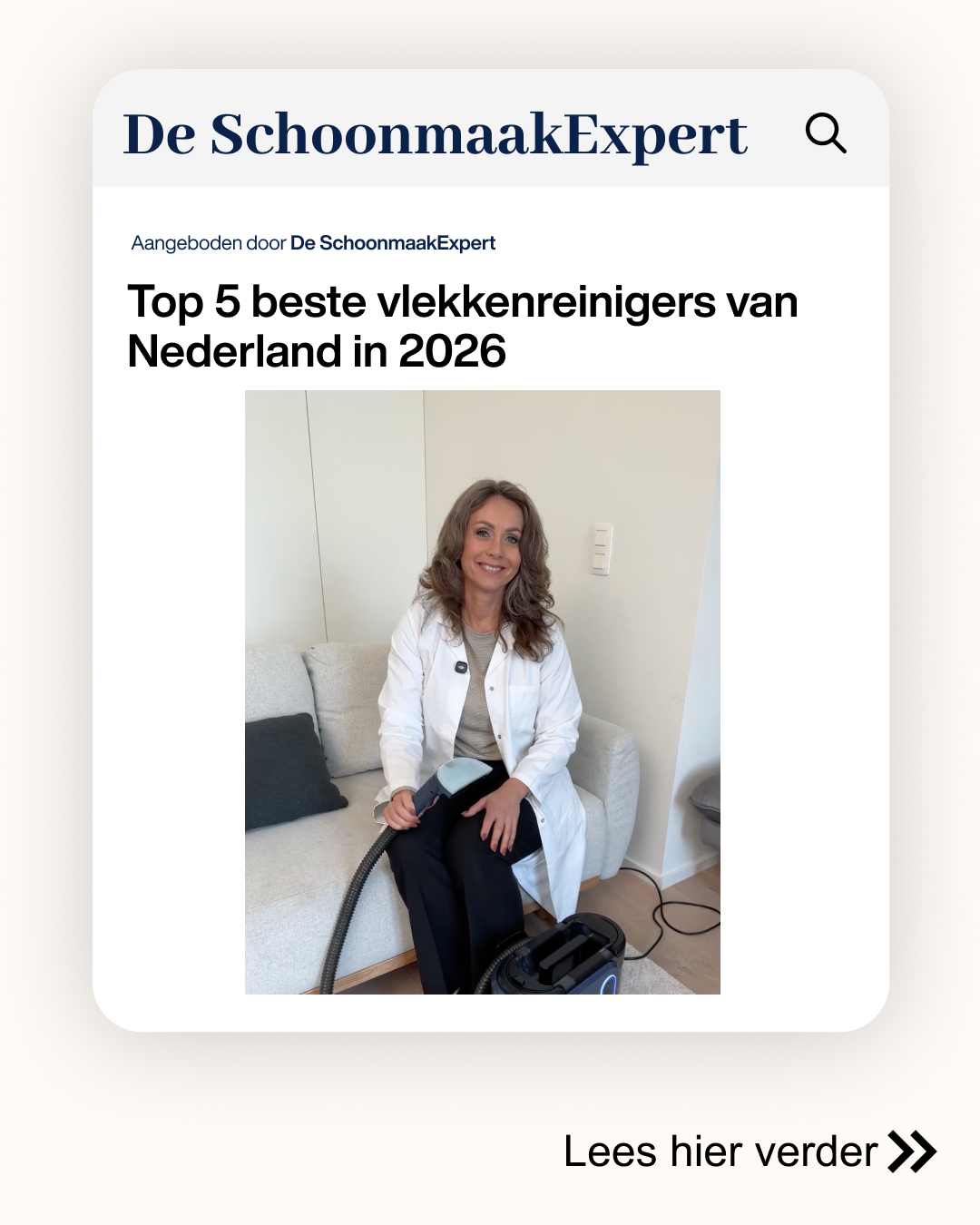 De Schoonmaak Expert Facebook ad: Mijn advies de vlekkenreiniger Pro