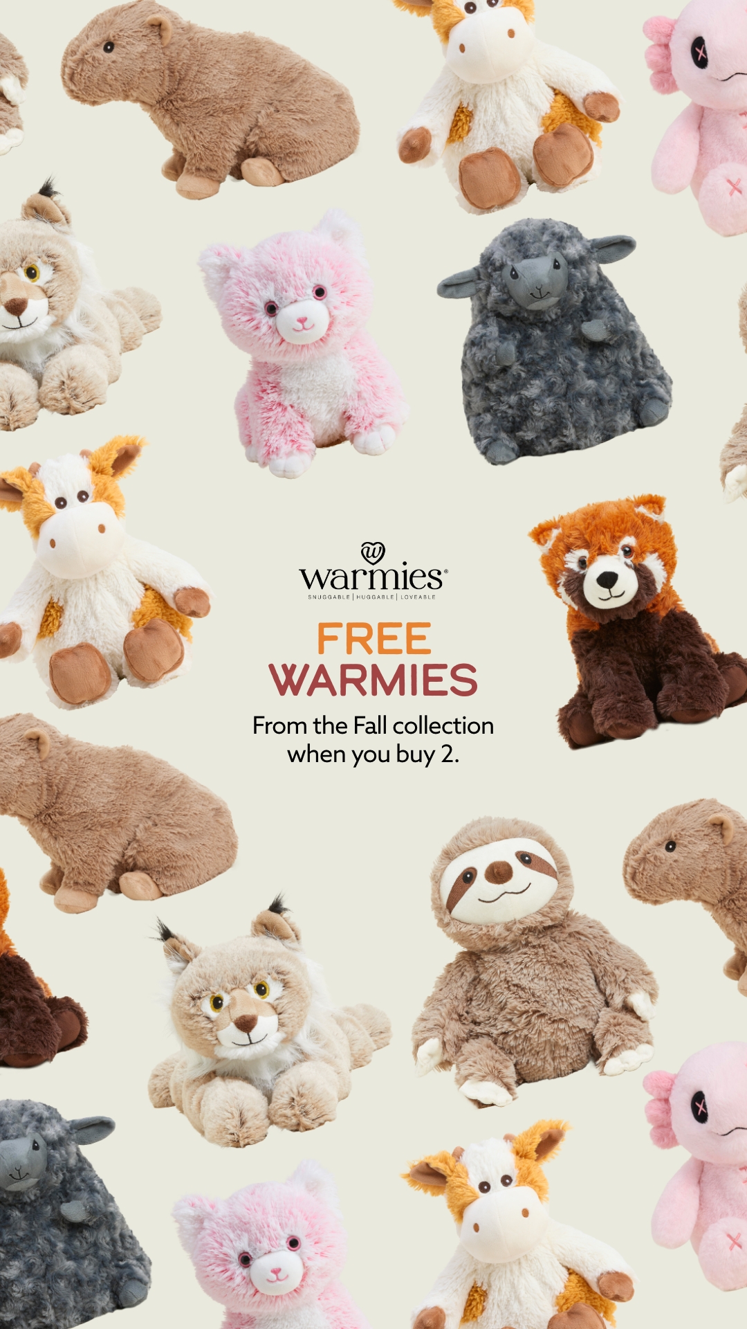 Warmies USA Facebook ad: Buy 2, Pick a FREE Warmies