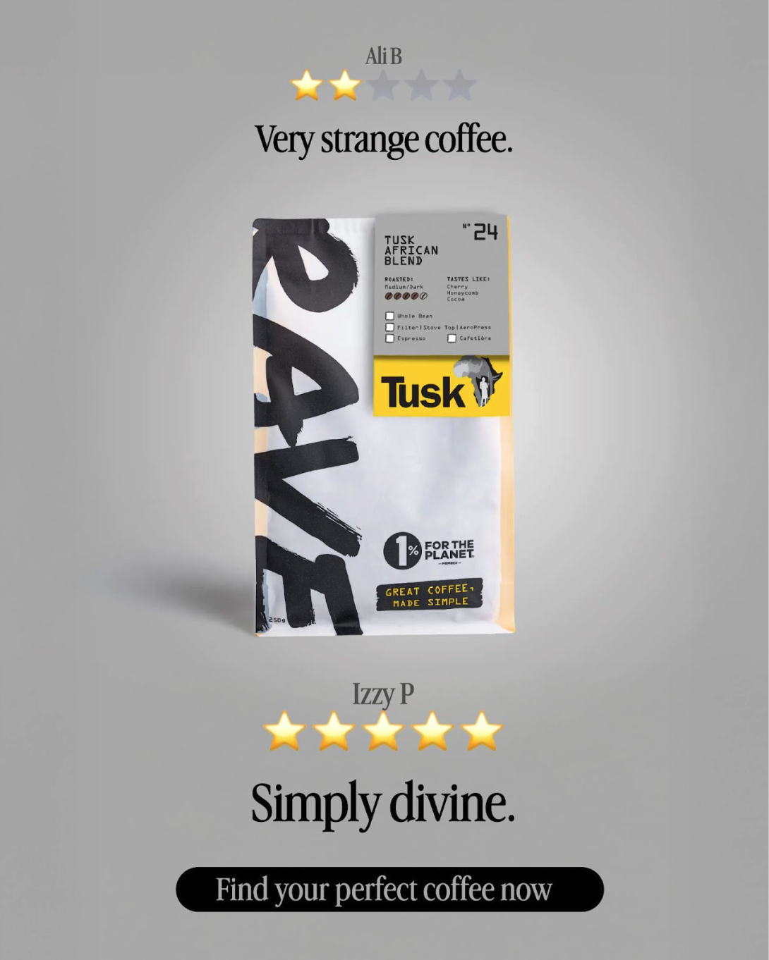 Rave Coffee Facebook ad
