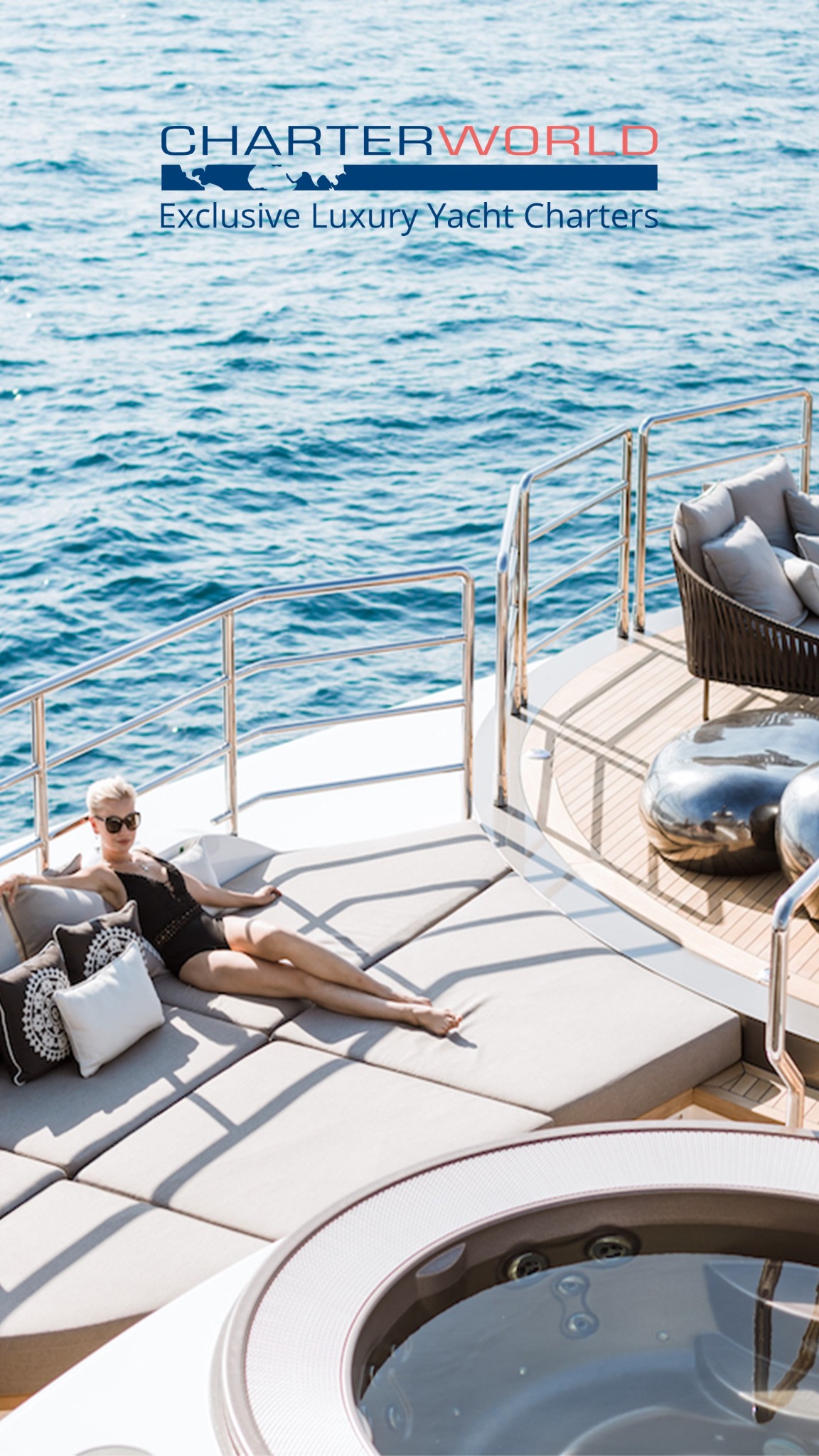Luxury Yacht Charters www.charterworld.com Facebook ad