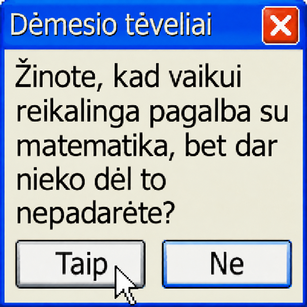 Matematikos korepetitorius Arnas Facebook ad: Išankstinė registracija