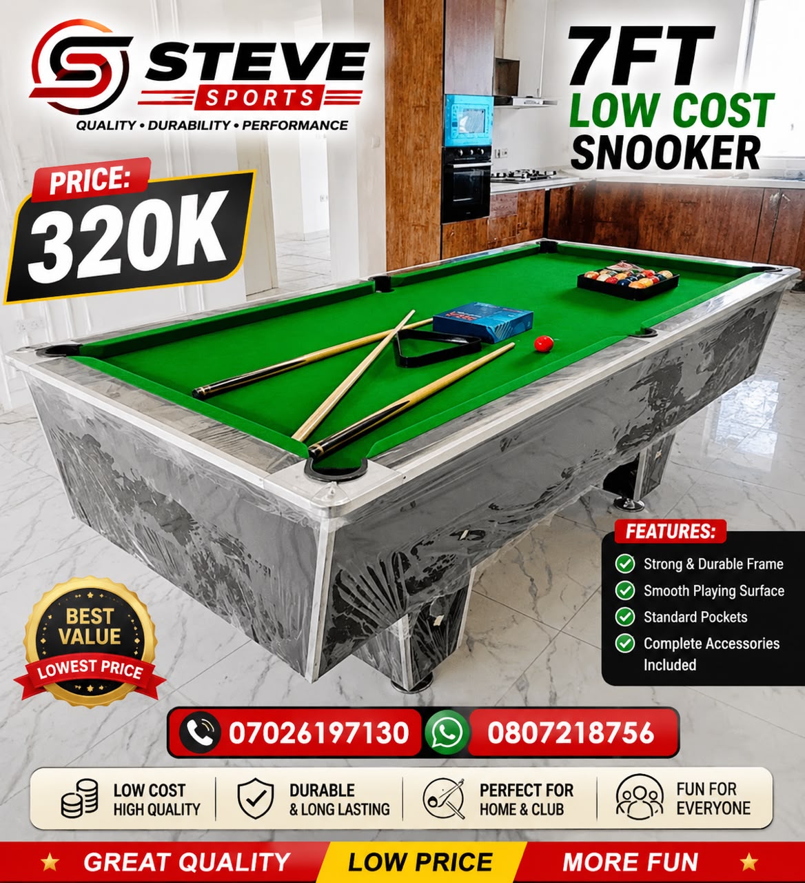 Stevesport Facebook ad: WE DELIVER AND INSTALL NATIONWIDE.