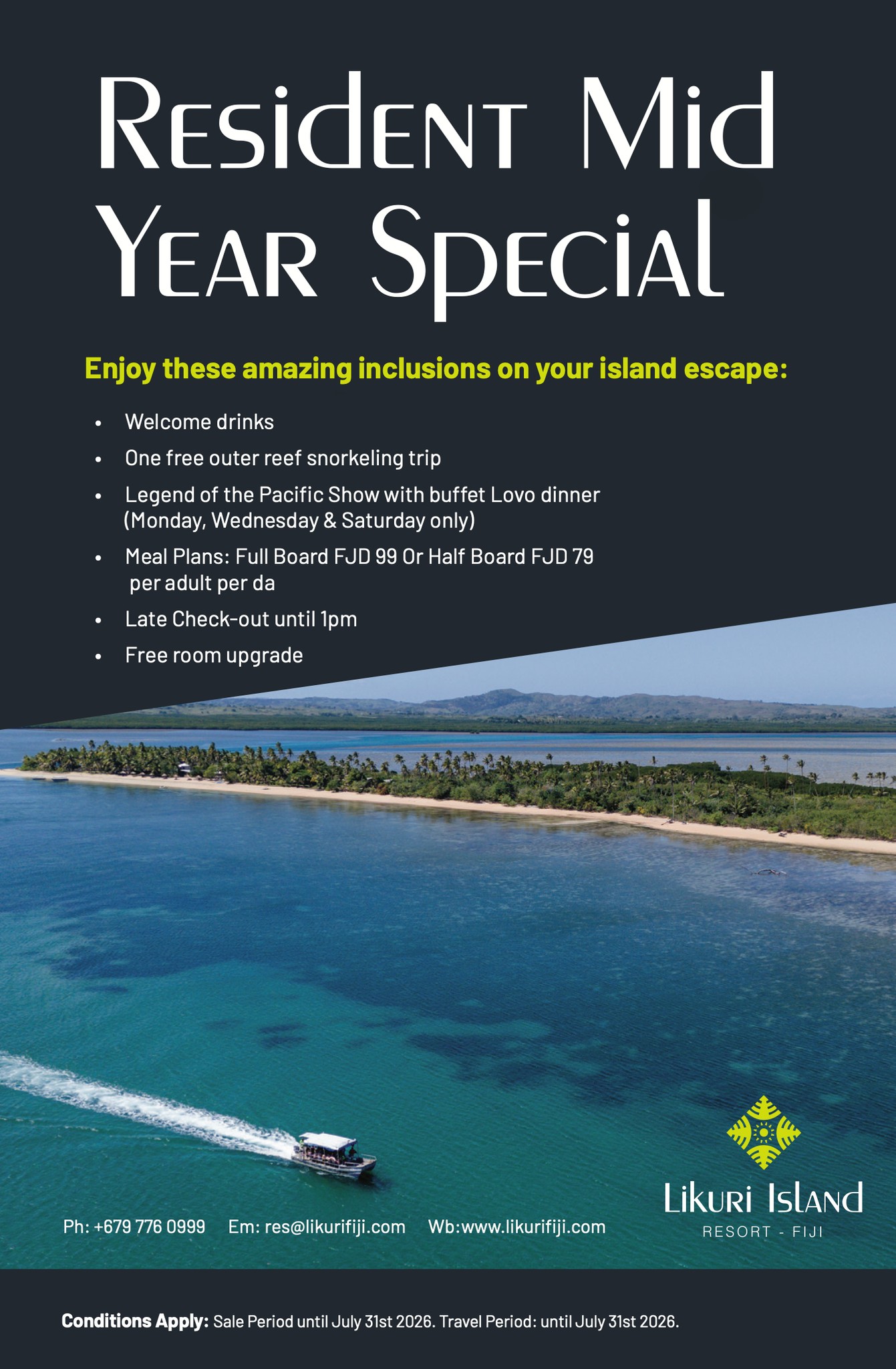 Likuri Island Resort - Fiji Facebook ad