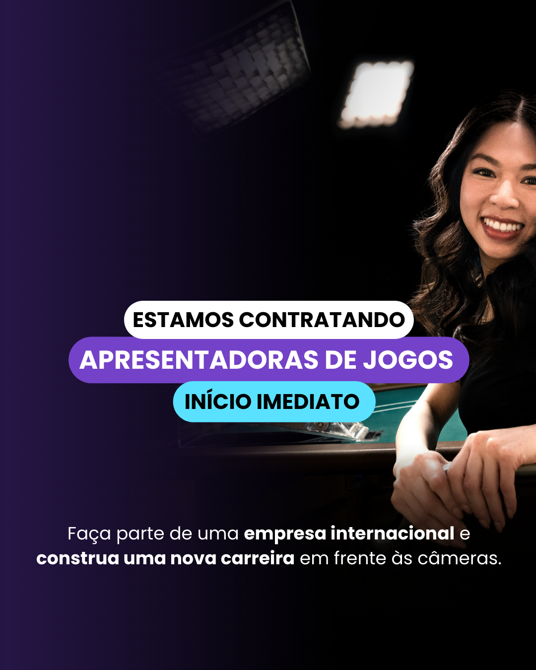 Evolution Brazil Facebook ad: Estamos contratando Apresentadoras de Jogos em São Paulo!