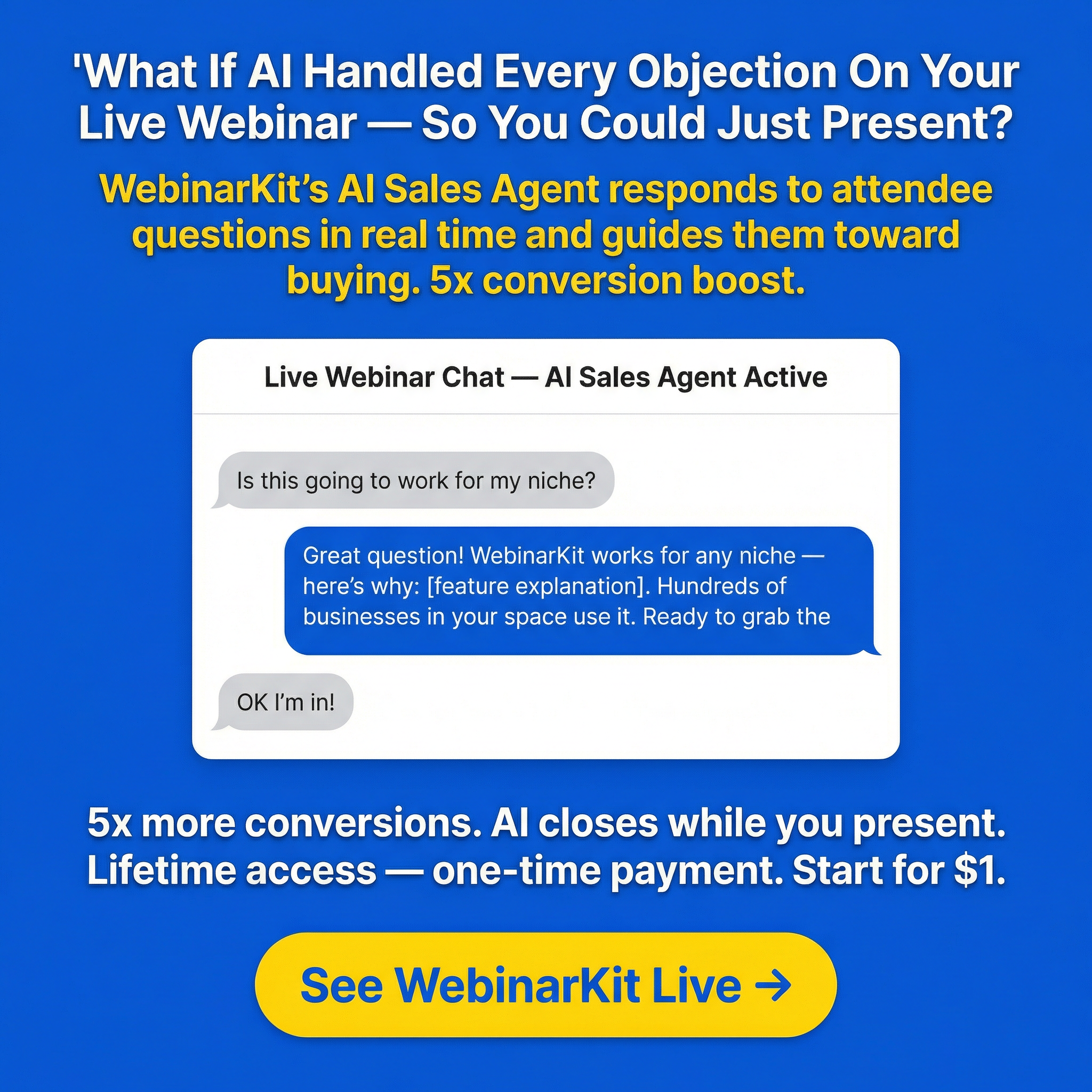 WebinarKit Facebook ad