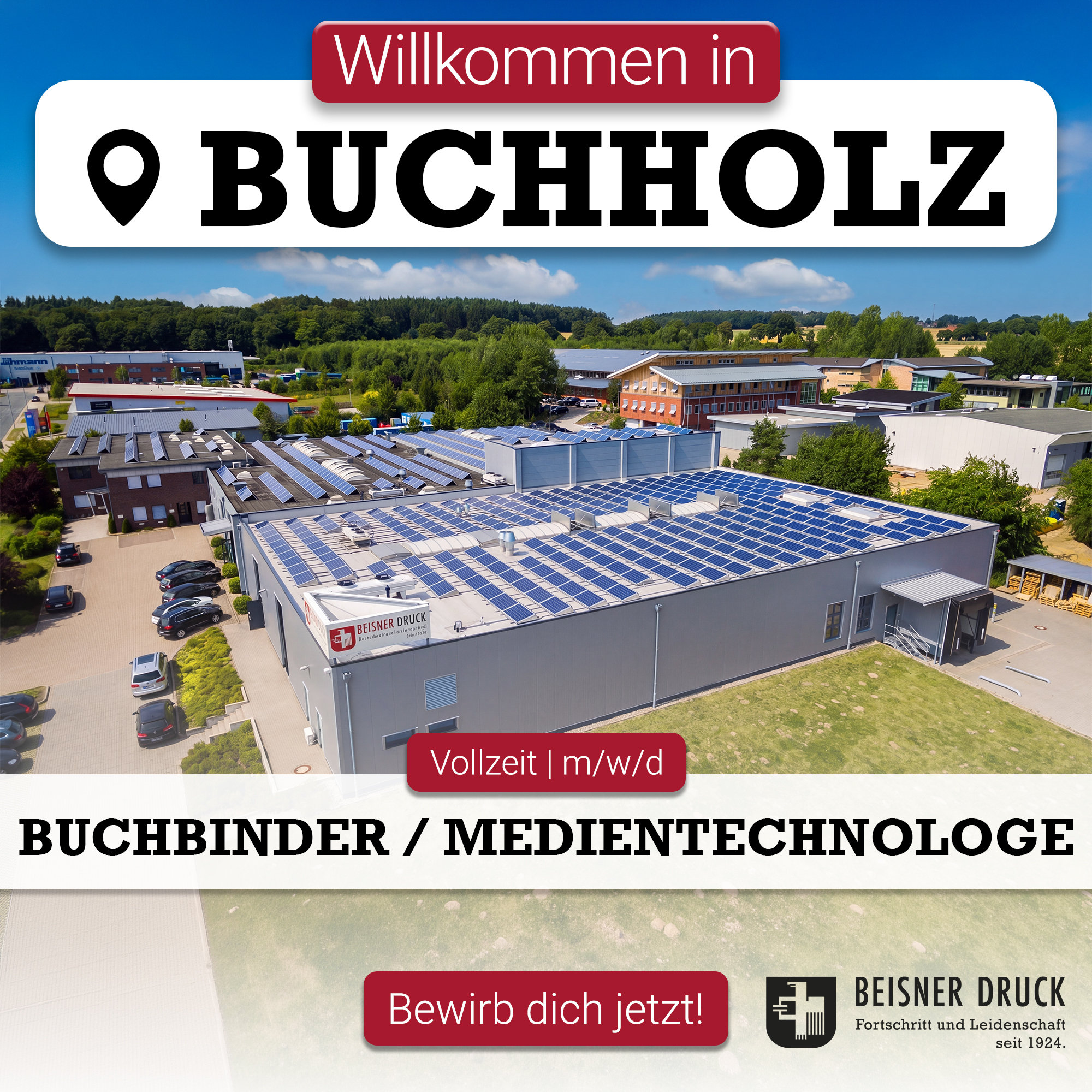 BEISNER DRUCK Facebook ad: Buchbinder / Medientechnologe gesucht! (m/w/d)