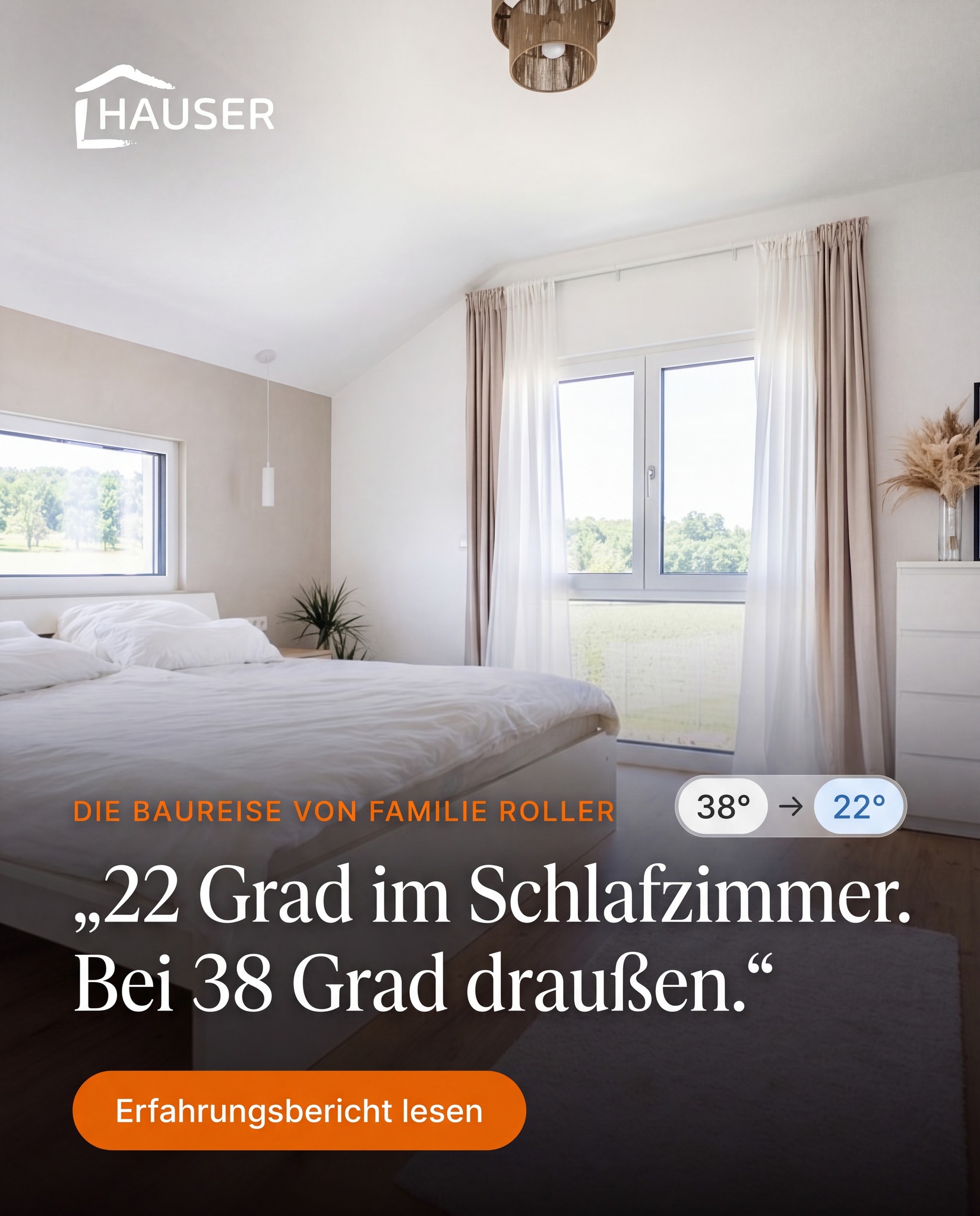 Hauser Massivbau GmbH Facebook ad: Gerade zeigt der Sommer, was er kann.
