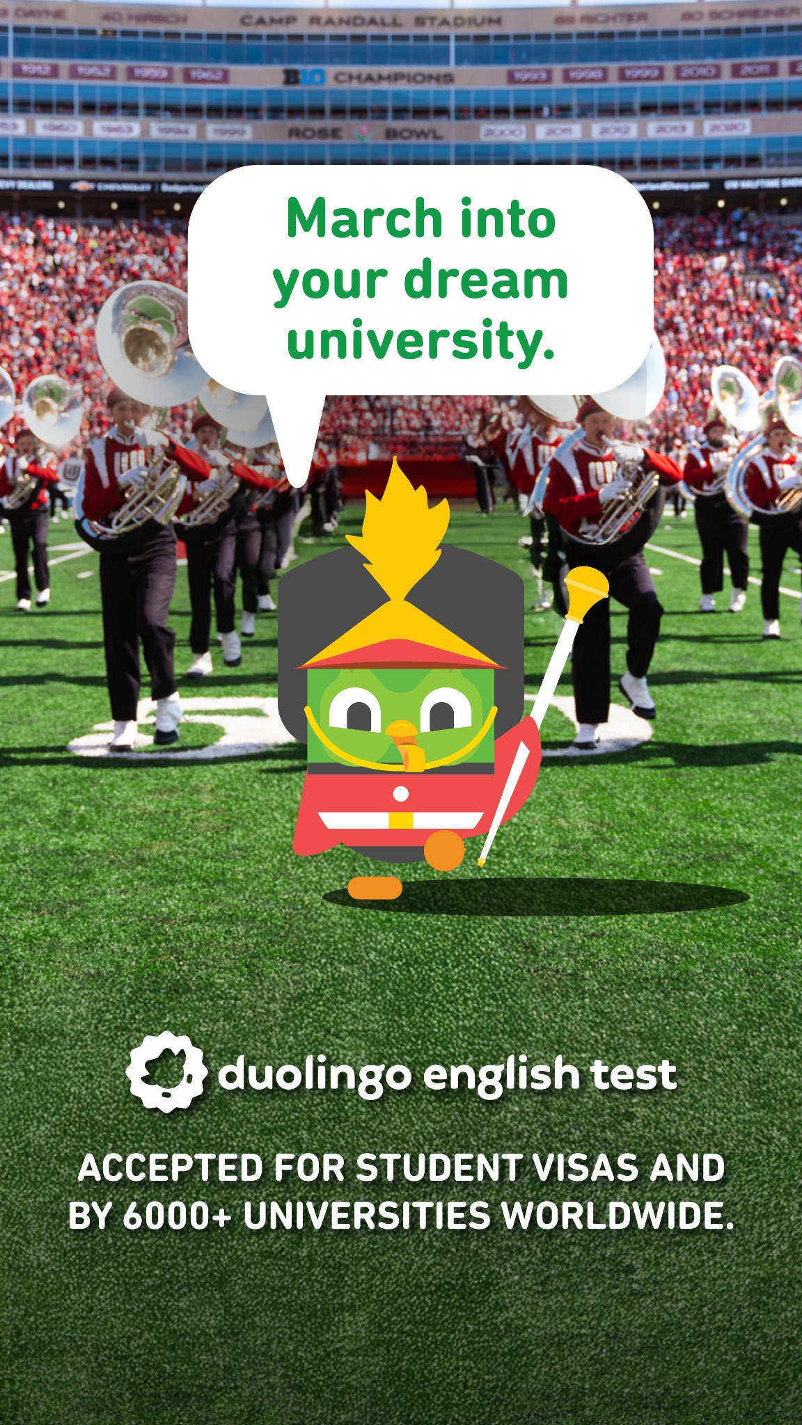 Duolingo English Test Facebook ad