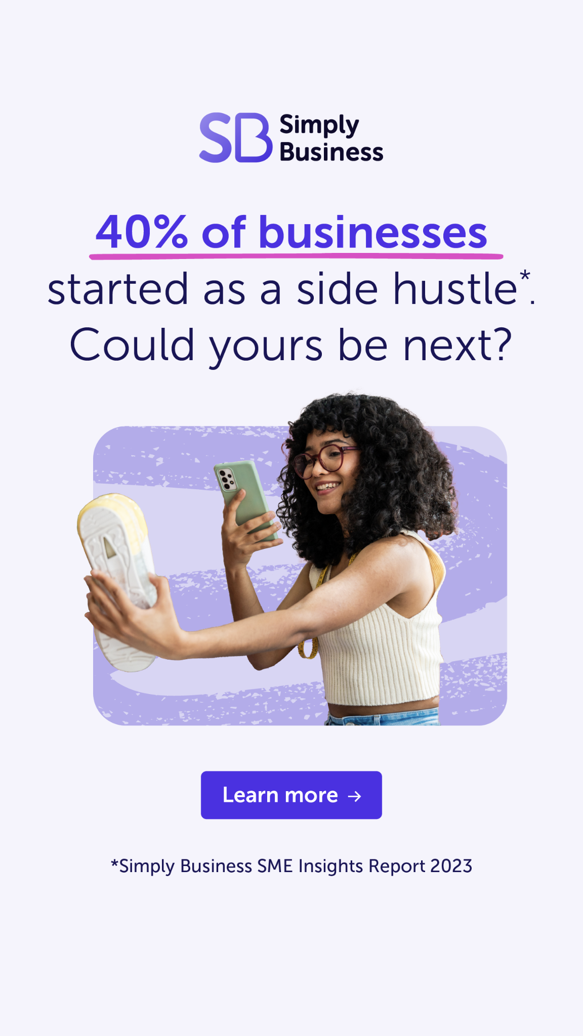 Simply Business Facebook ad