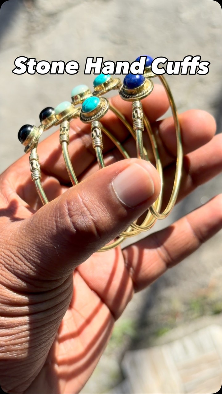 A.K. Handicrafts Facebook ad: Elegant Stone Hand Cuffs in Brass Metal…