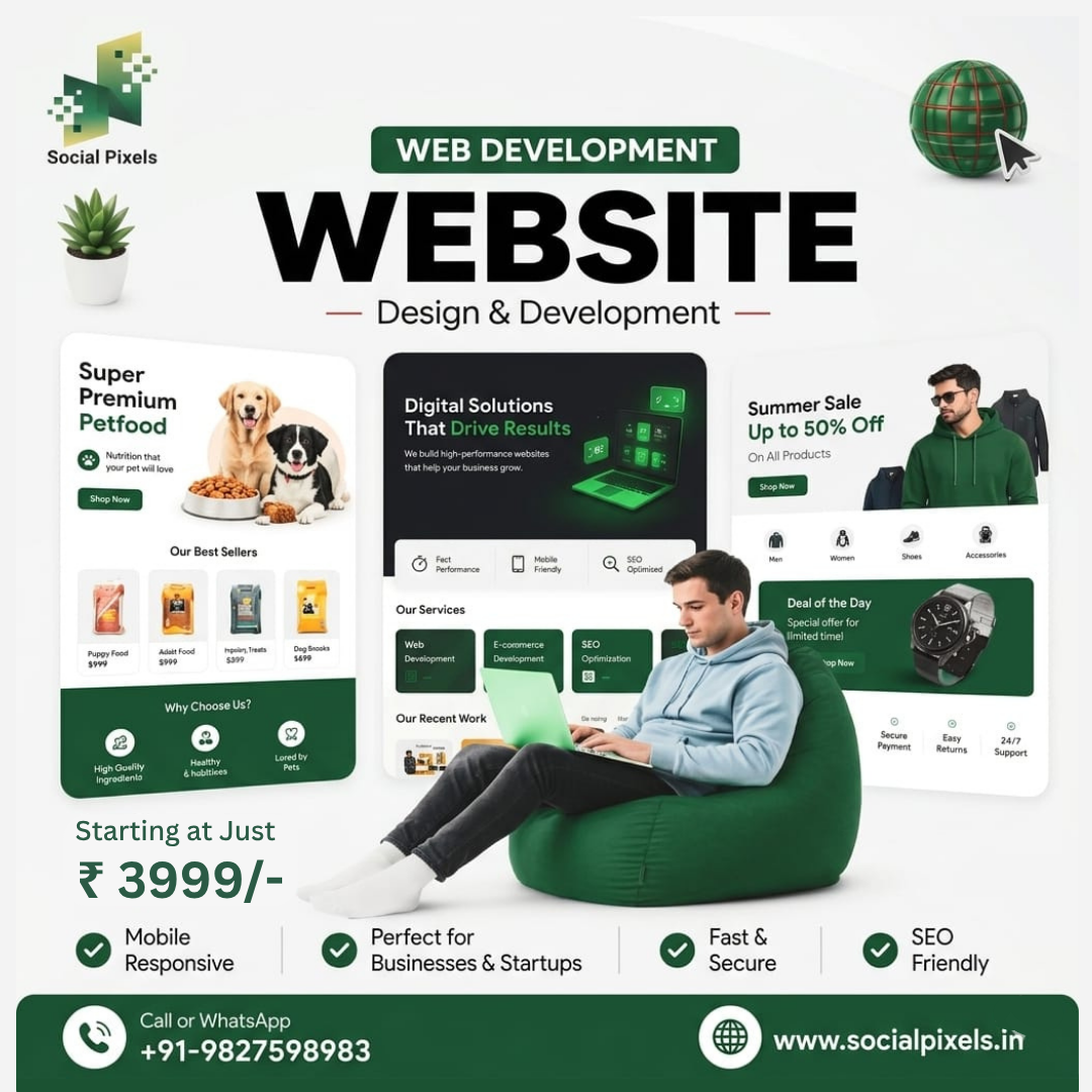 Social Pixels Media Facebook ad: Website at ₹ 3999/-
