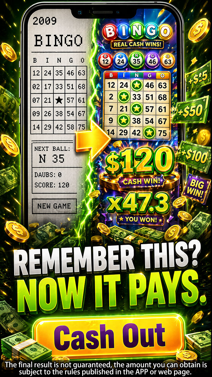 Bingo Bar-Win Real Cash Facebook ad