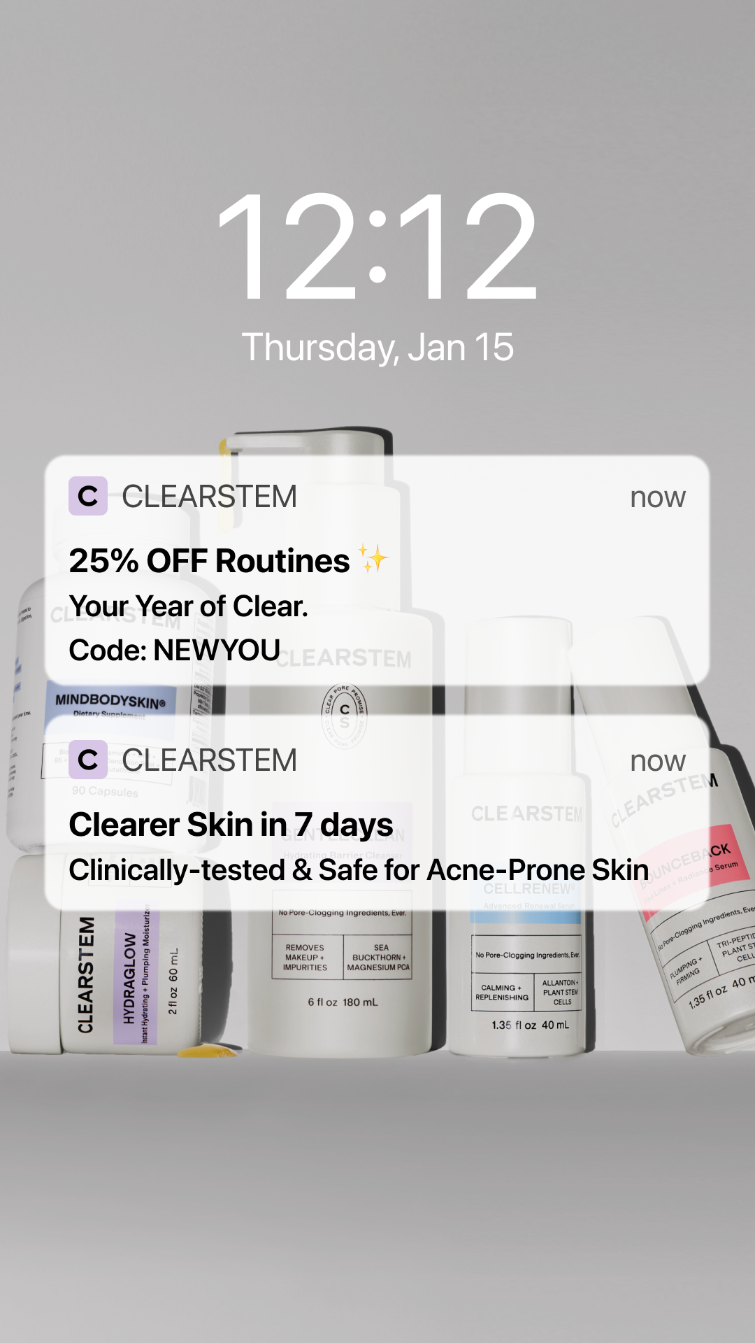 CLEARSTEM Skincare Facebook ad