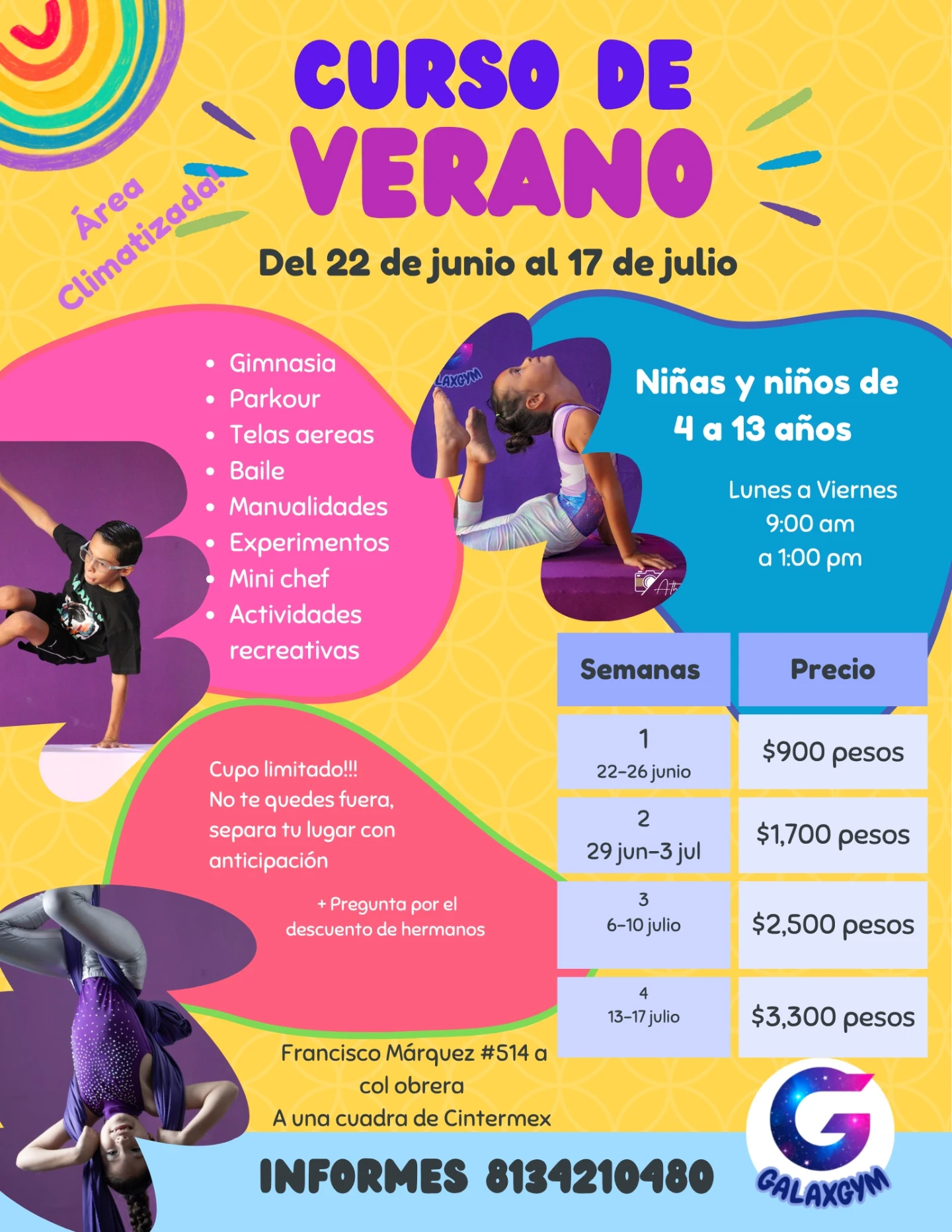 Galaxy Gimnasia & parkour Facebook ad: ¡El verano más divertido está por comenzar!