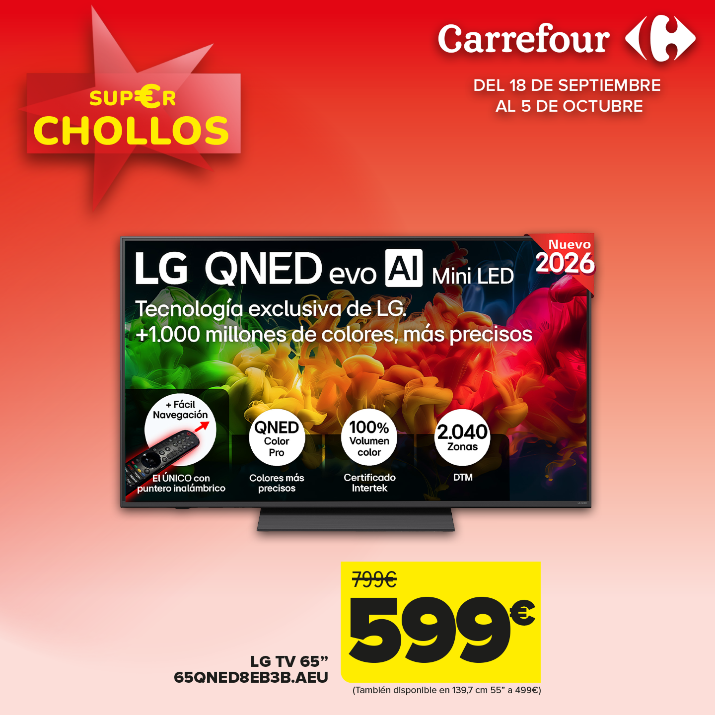 Carrefour Facebook ad: ¡Han llegado los SUPER CHOLLOS!