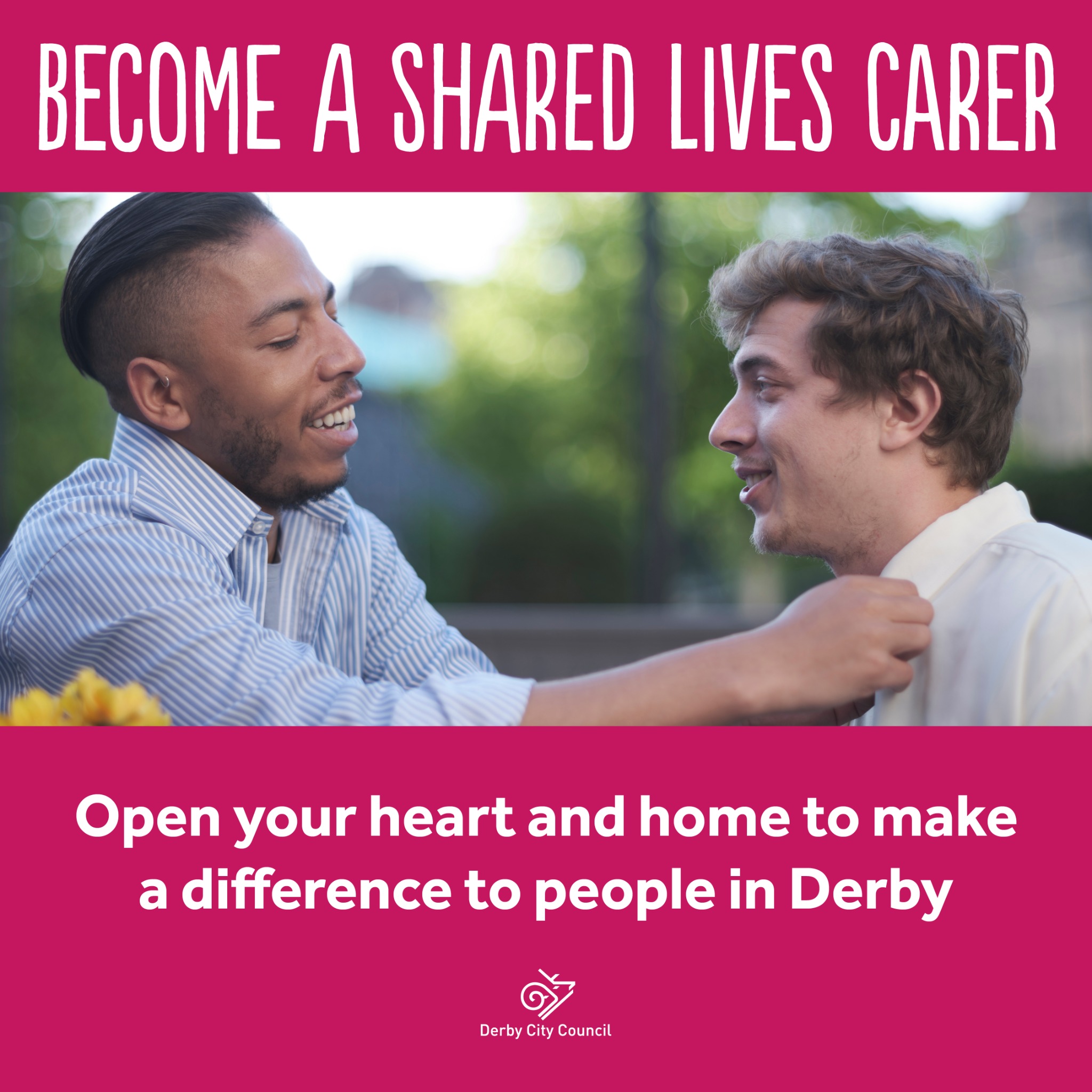 Derby City Council Facebook ad: Open your heart and home