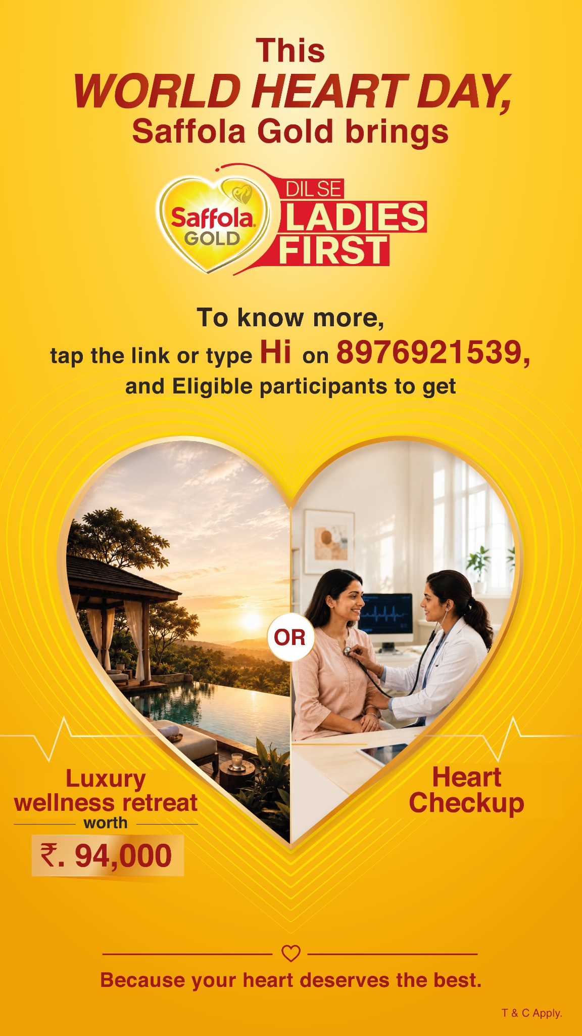 Saffolalife Facebook ad: Saffola Gold #DilseLadiesFirst