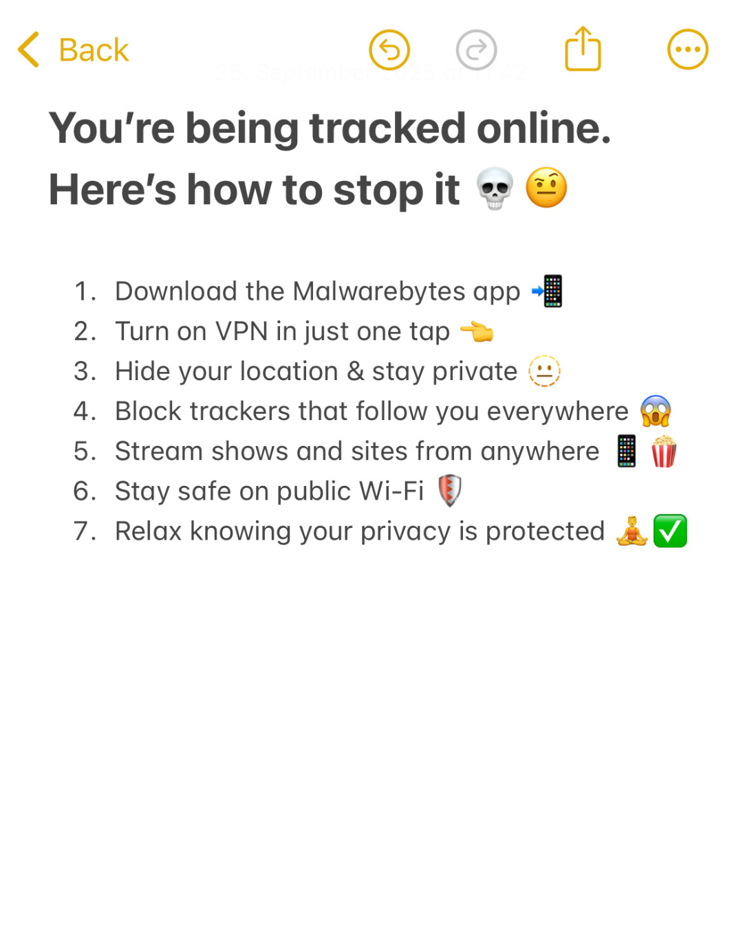Malwarebytes Facebook ad