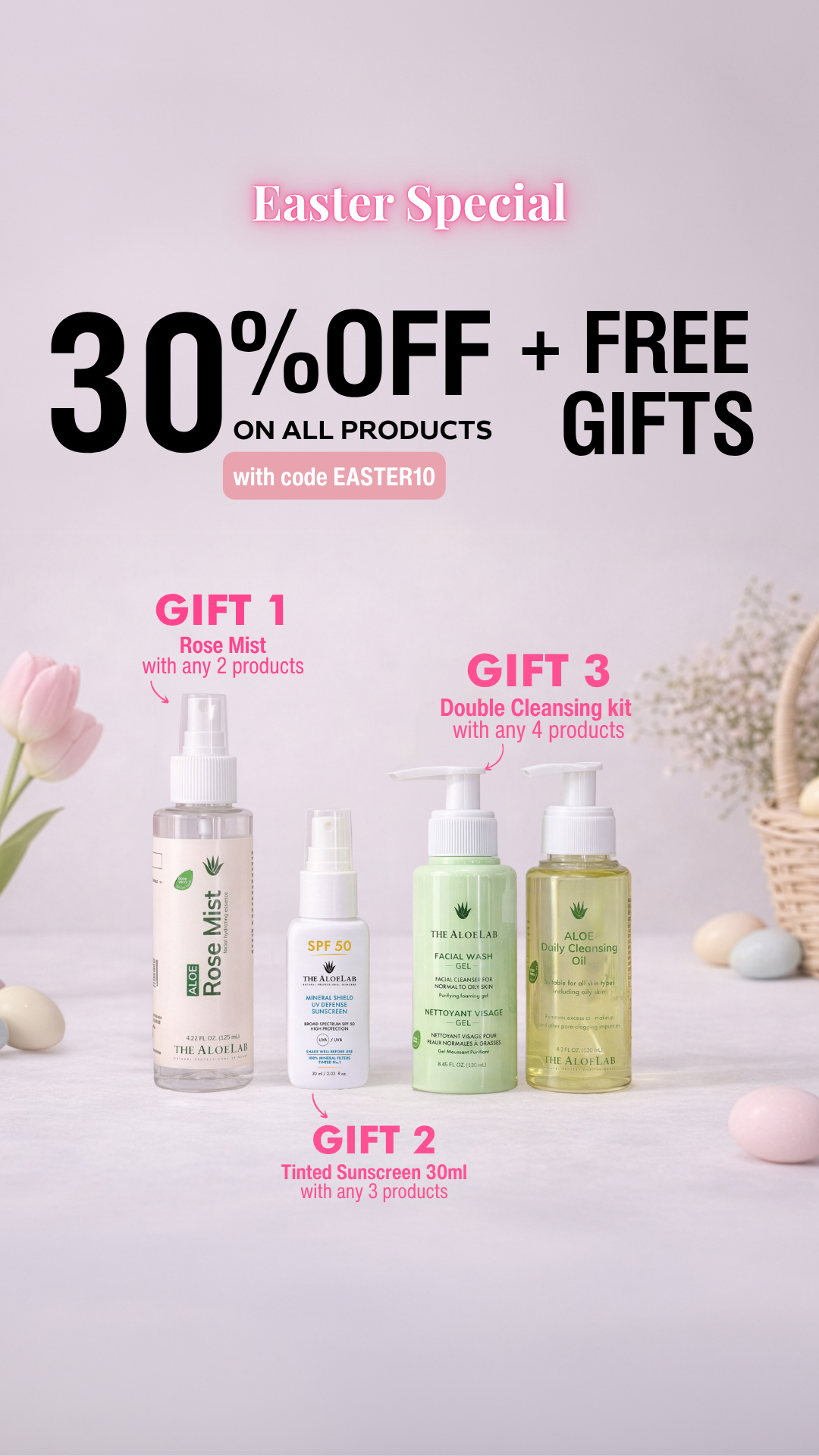 The Aloelab Facebook ad